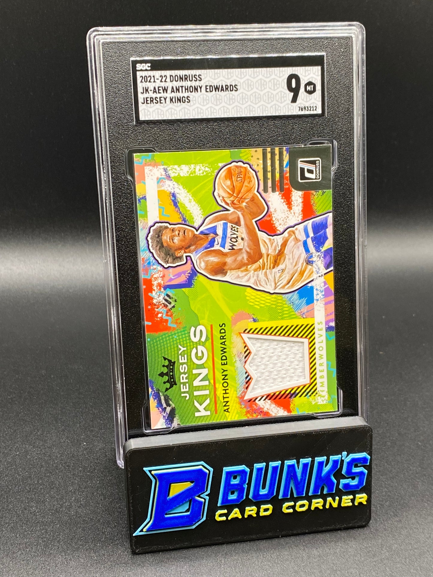 2021-22 Anthony Edwards Jersey Kings Game Worn SGC 9l