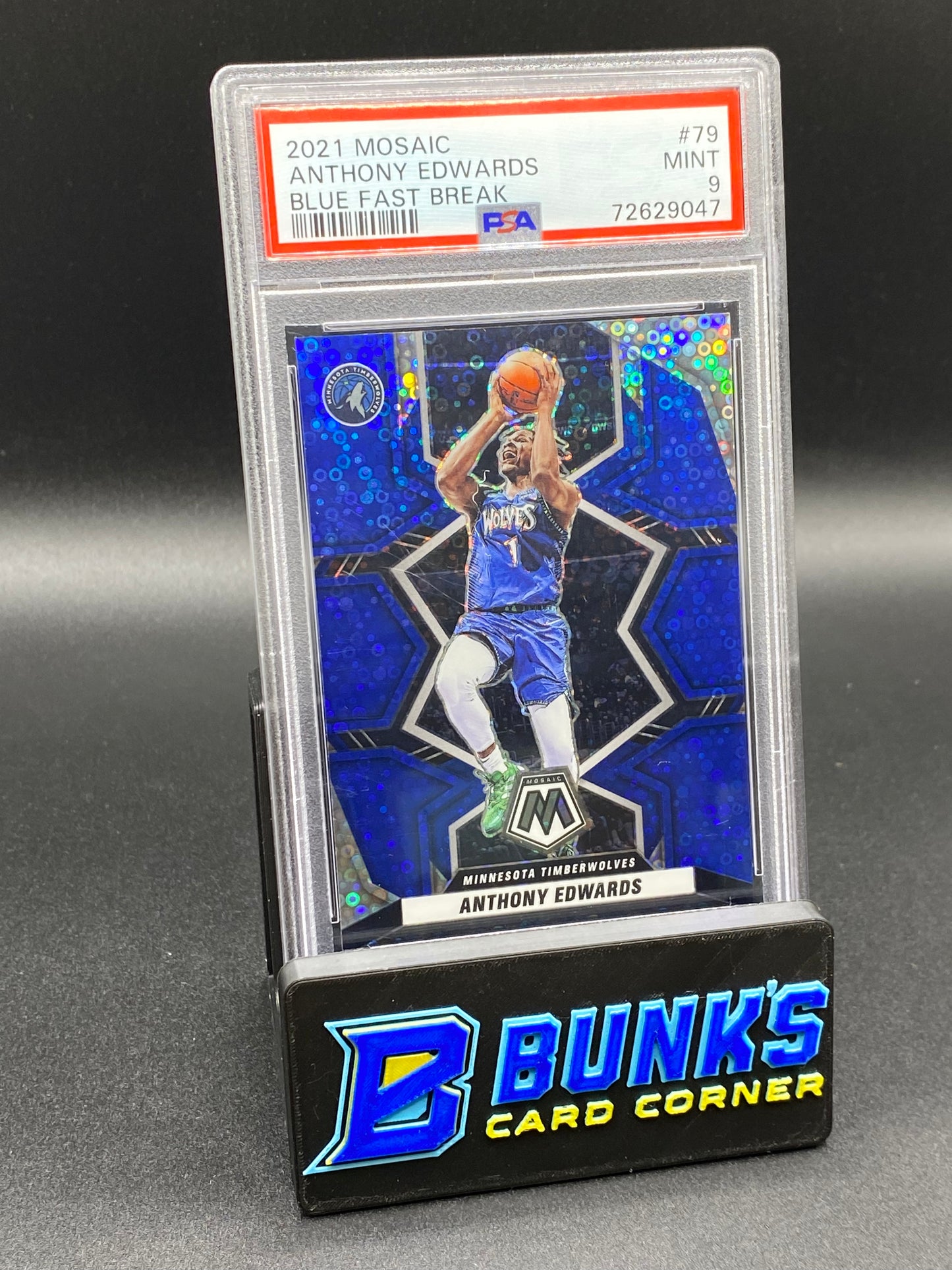 2021 Anthony Edwards Blue Fast Break 65/85 PSA 9