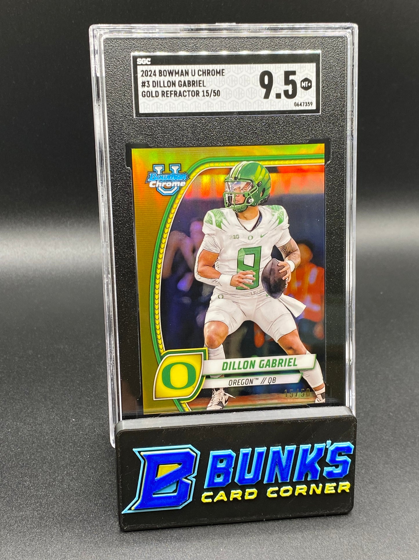 2024 Dillon Gabriel Gold Ref. SGC 9.5