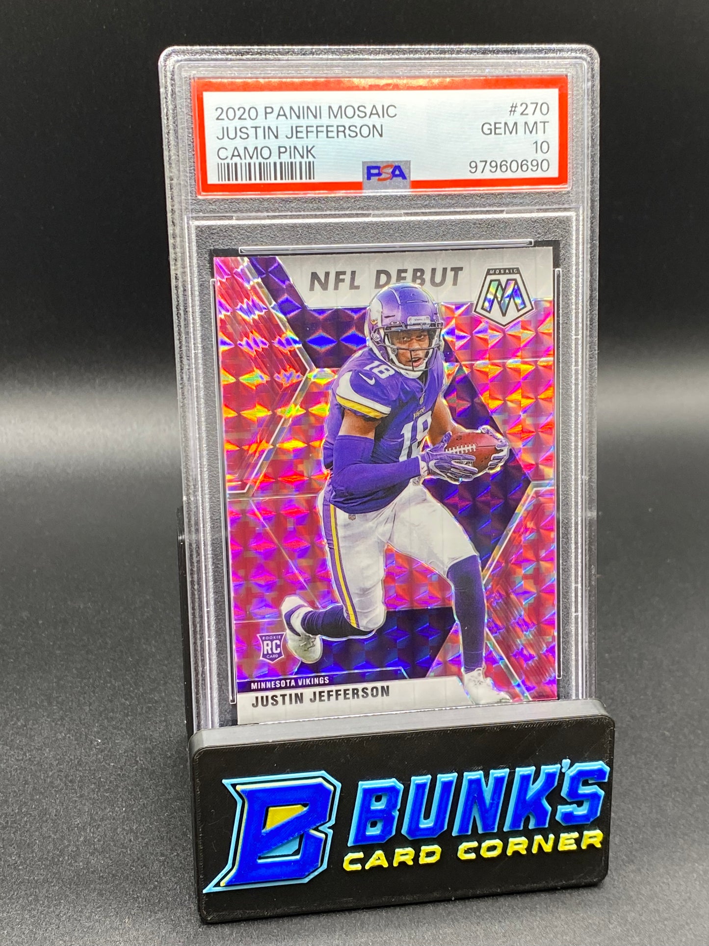 2020 Justin Jefferson Camo Pink PSA 10
