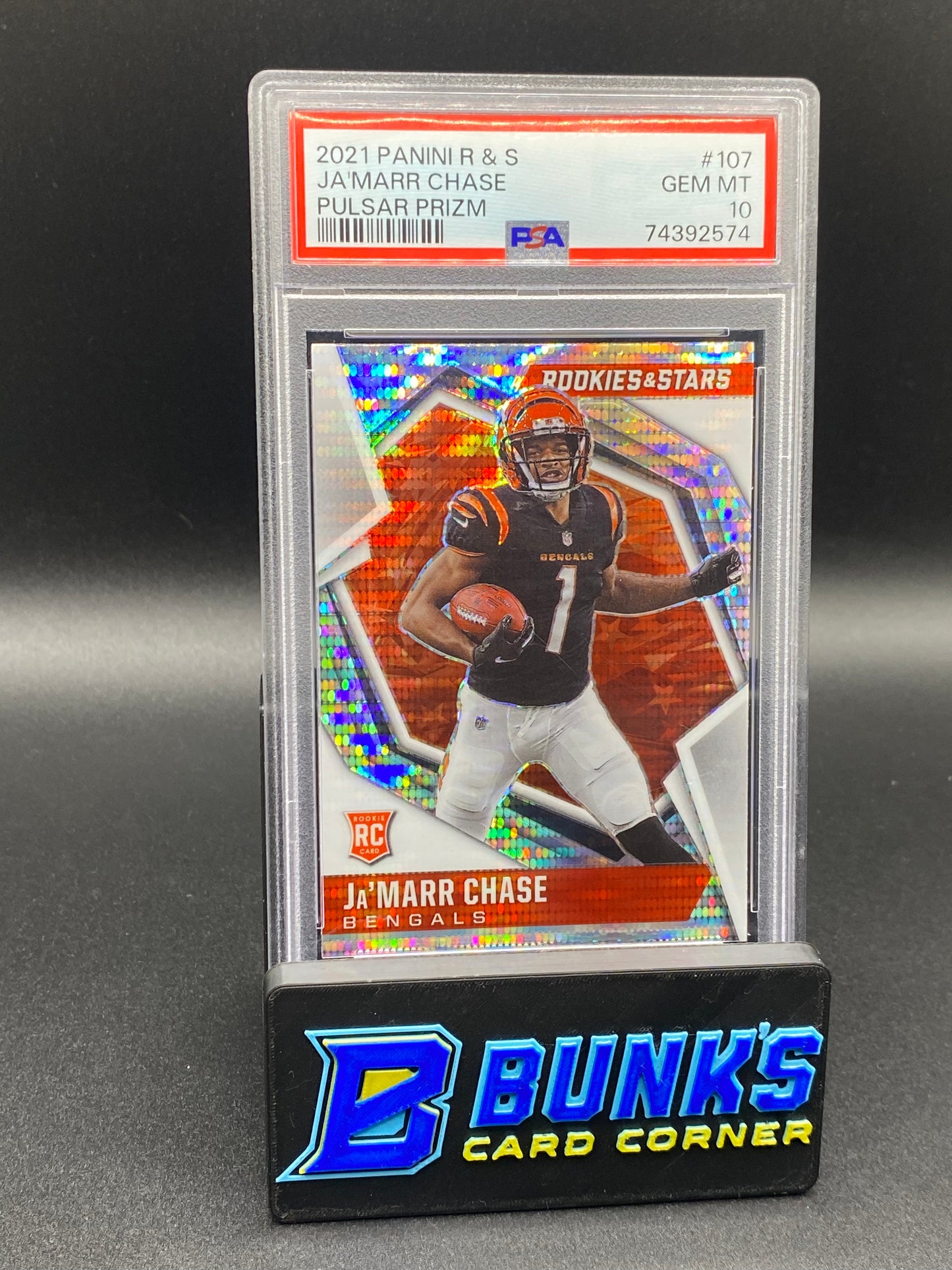 2021 Ja'Marr Chase Pulsar Prizm PSA 10