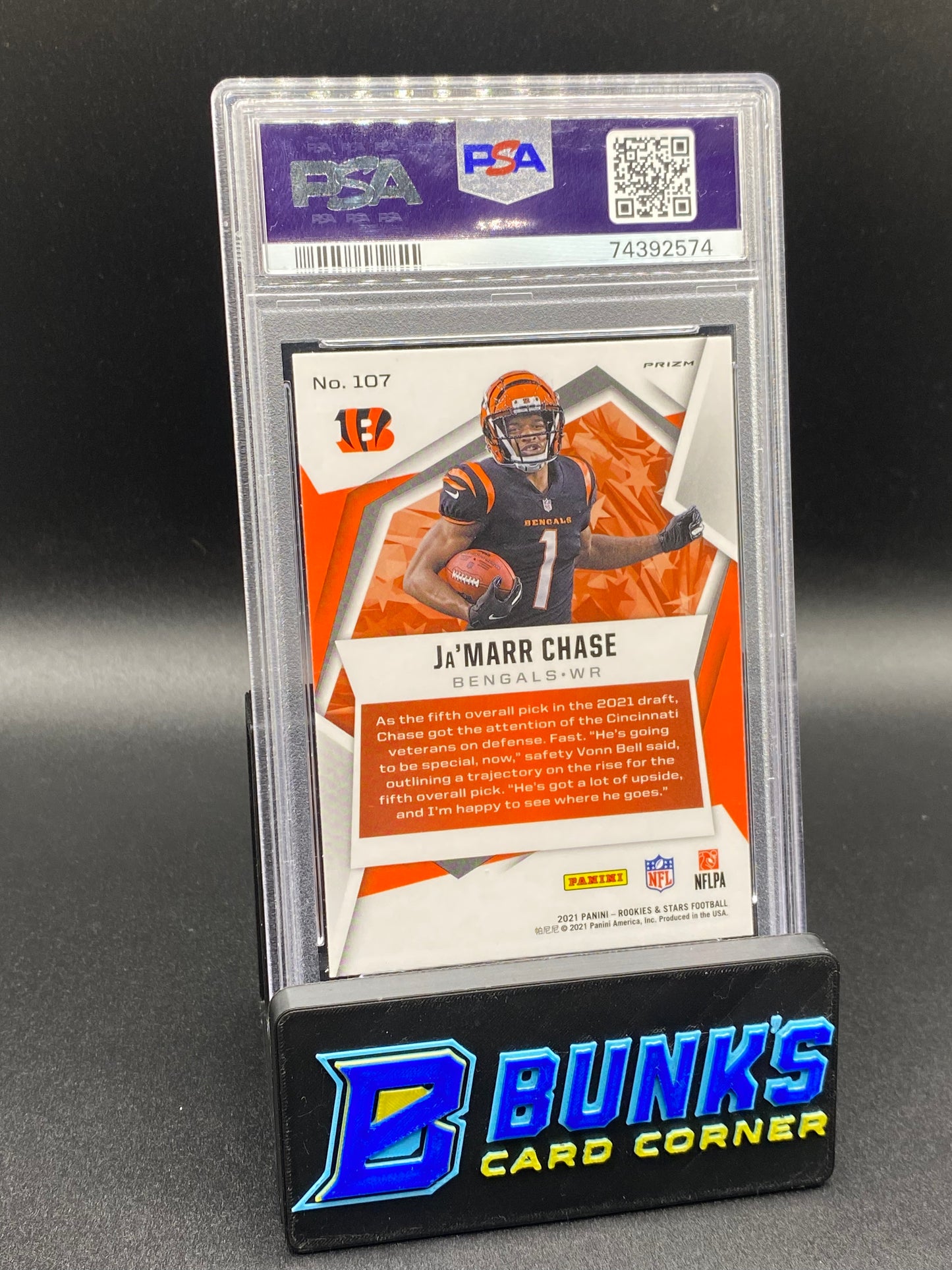 2021 Ja'Marr Chase Pulsar Prizm PSA 10