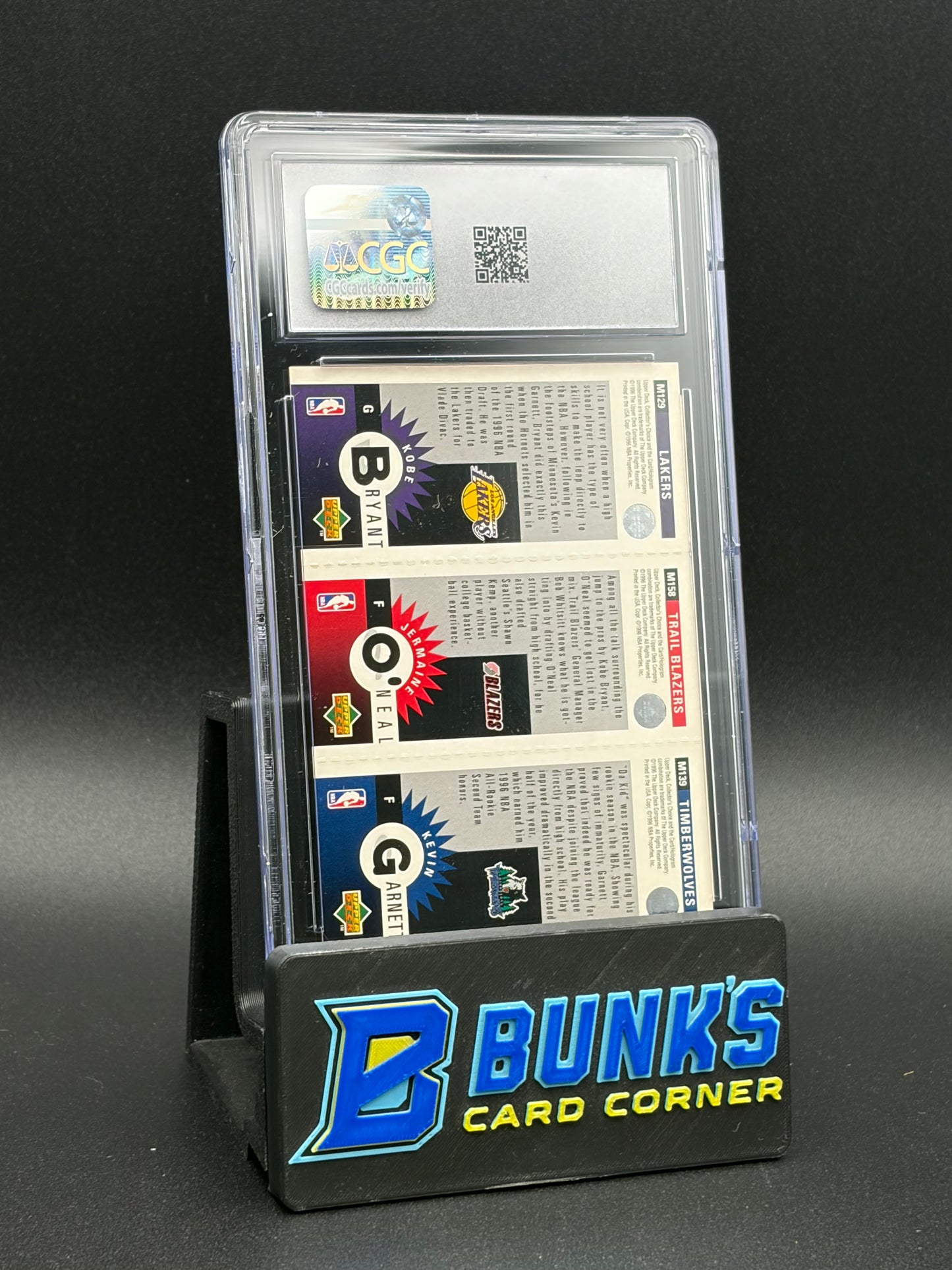 1996-97 Kevin Garnett & Jermaine O'neal & Kobe Bryant Mini Cards CGC 8.5