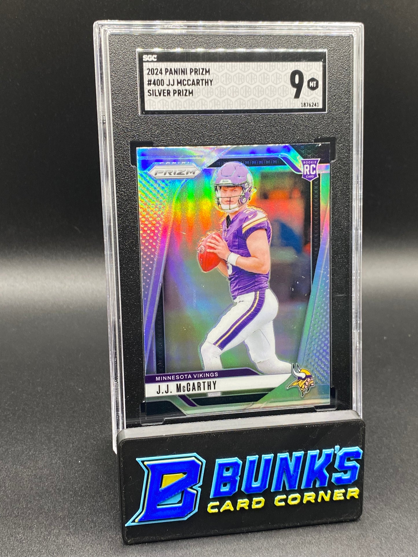 2024 JJ McCarthy Silver Prizm RC SGC 9
