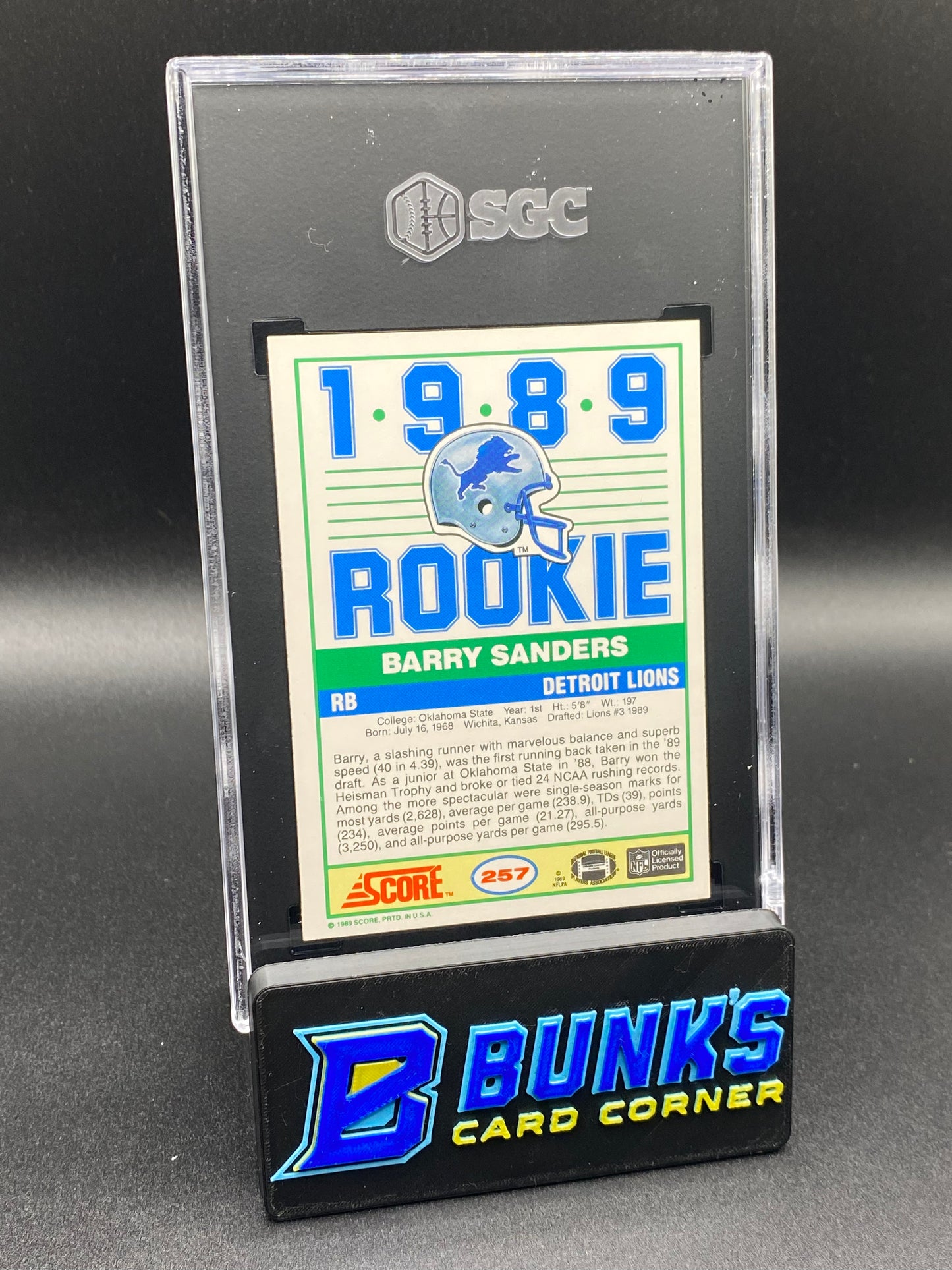1989 Barry Sanders RC SGC 8.5