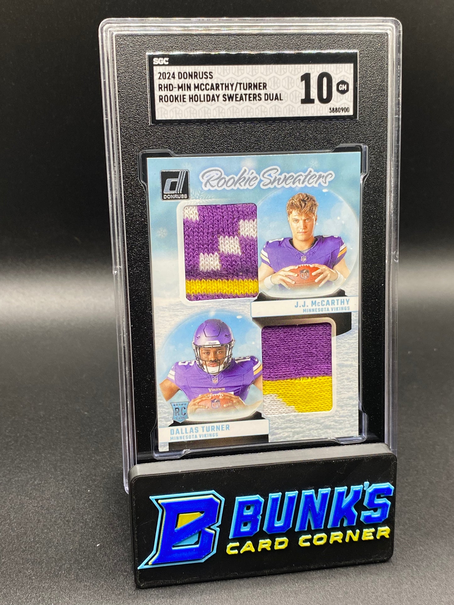 2024 McCarthy/Turner Rookie Holiday Sweaters Dual SGC 10