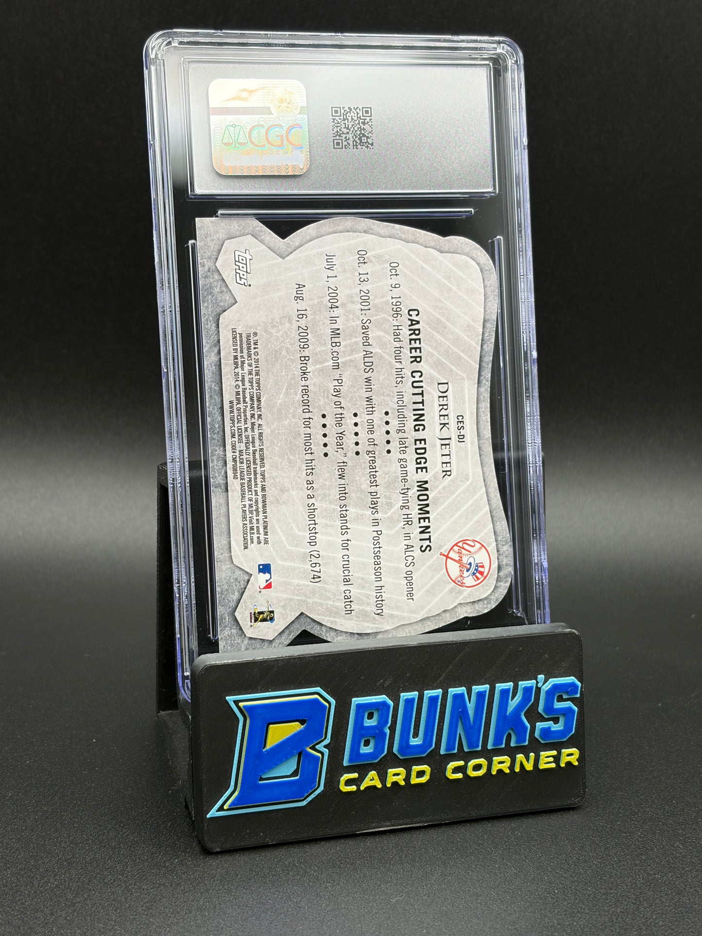 2014 Derek Jeter Cutting Edge Stars Platinum CGC 10
