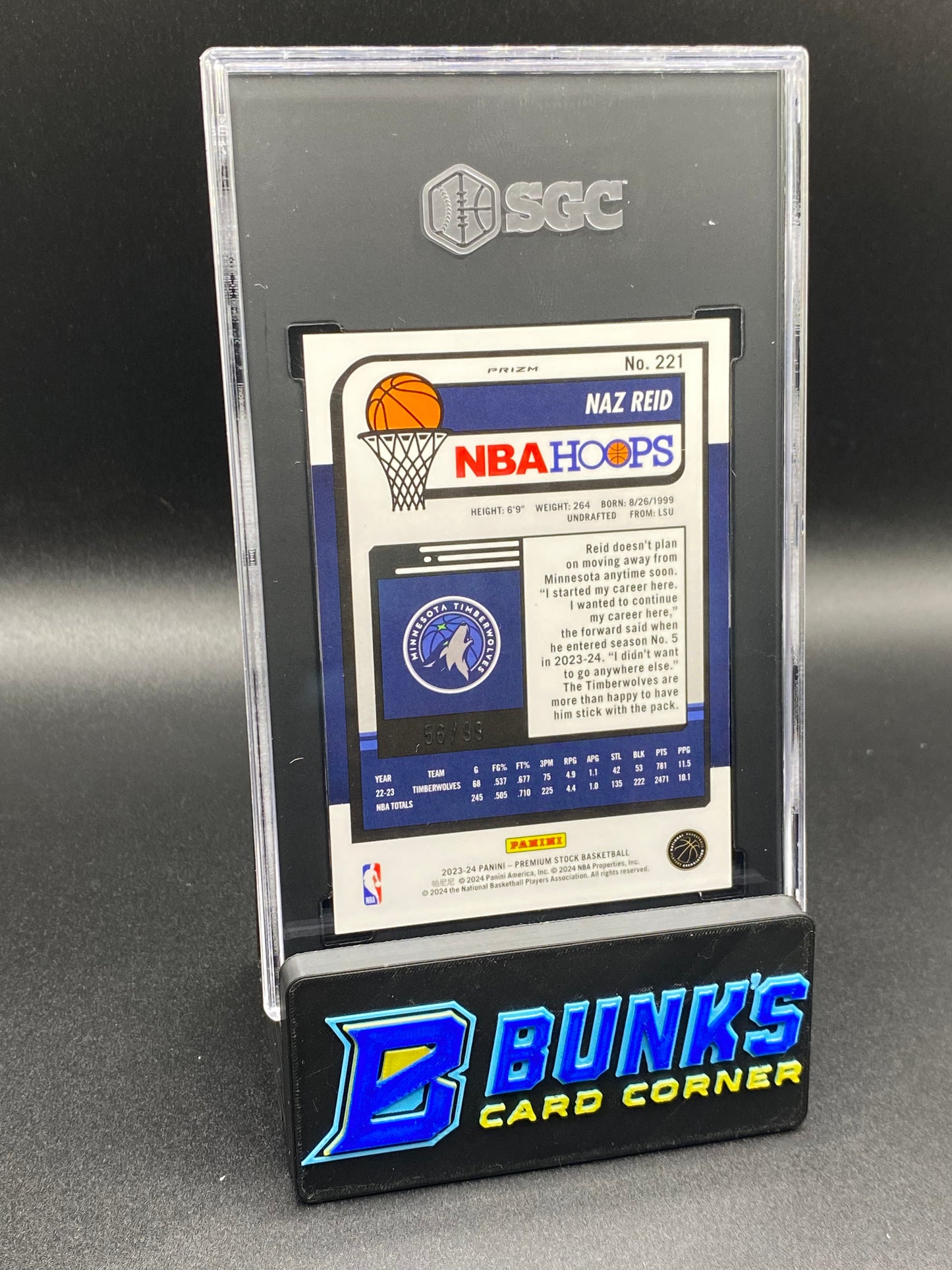 2023-24 Naz Reid Red Ice Prizm SGC 9