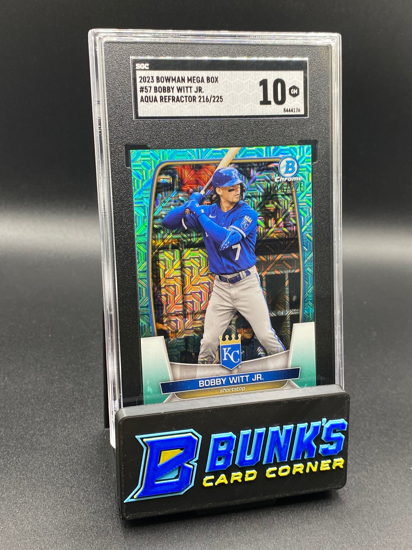 2023 Bobby Witt Jr. Aqua Ref. 216/225 SP SGC 10 (Box A10)