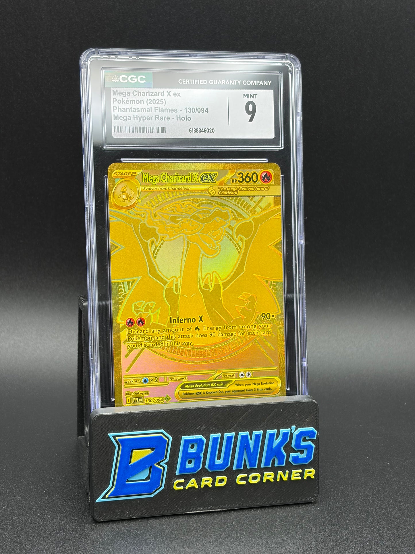 Mega Charizard X ex Mega Hyper Rare Holo CGC 9