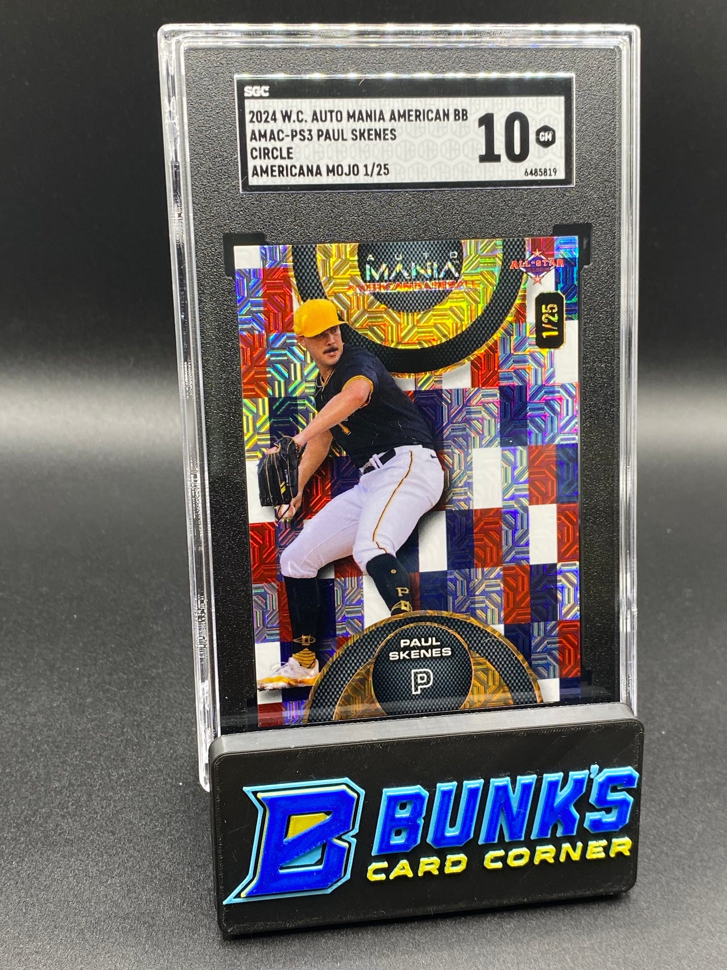 2024 Paul Skenes Circle Americana Mojo 1/25 SGC 10 (Box A15)