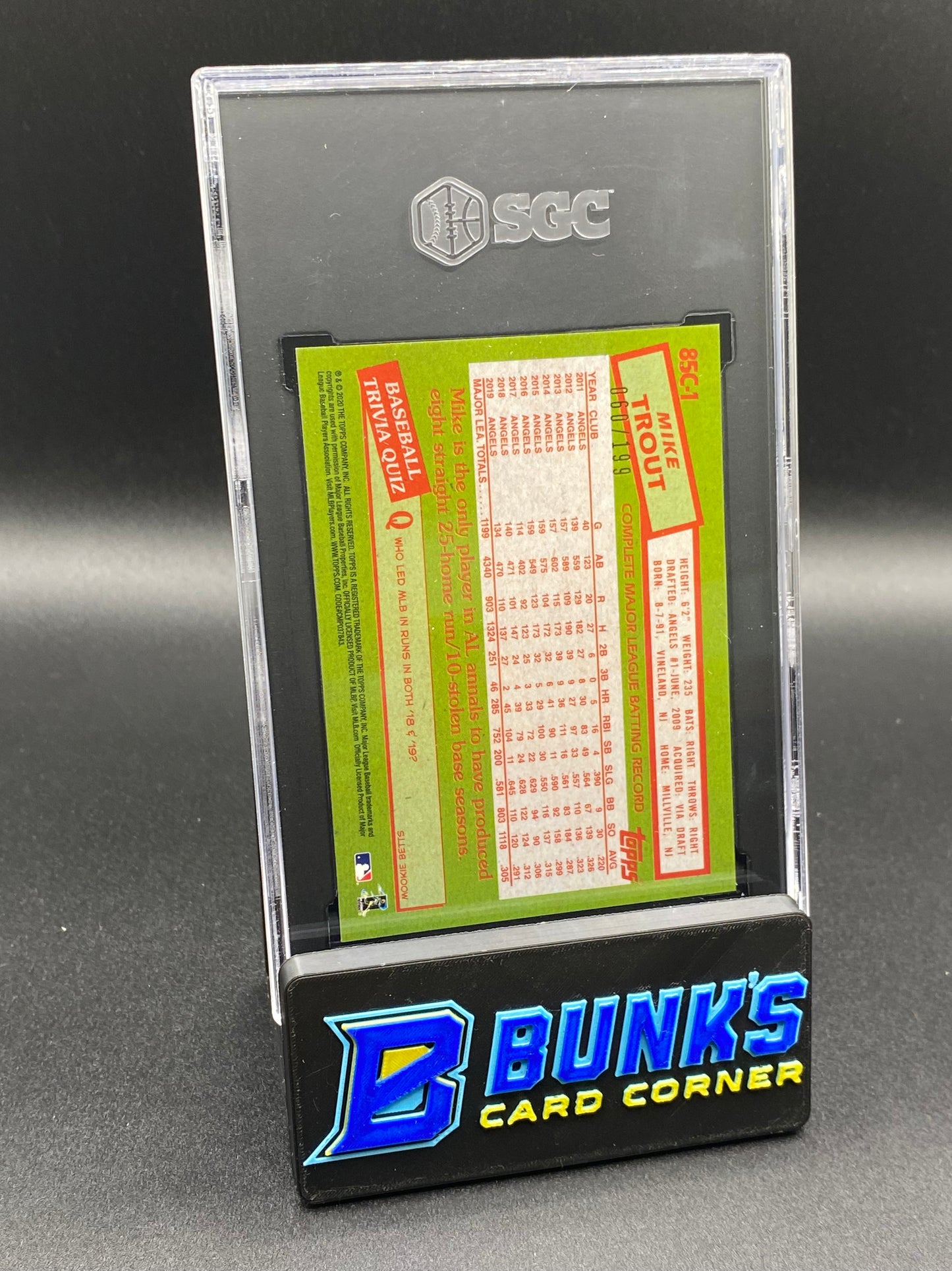 2020 Mike Trout Black Ref. SGC 9.5 (Box A15)