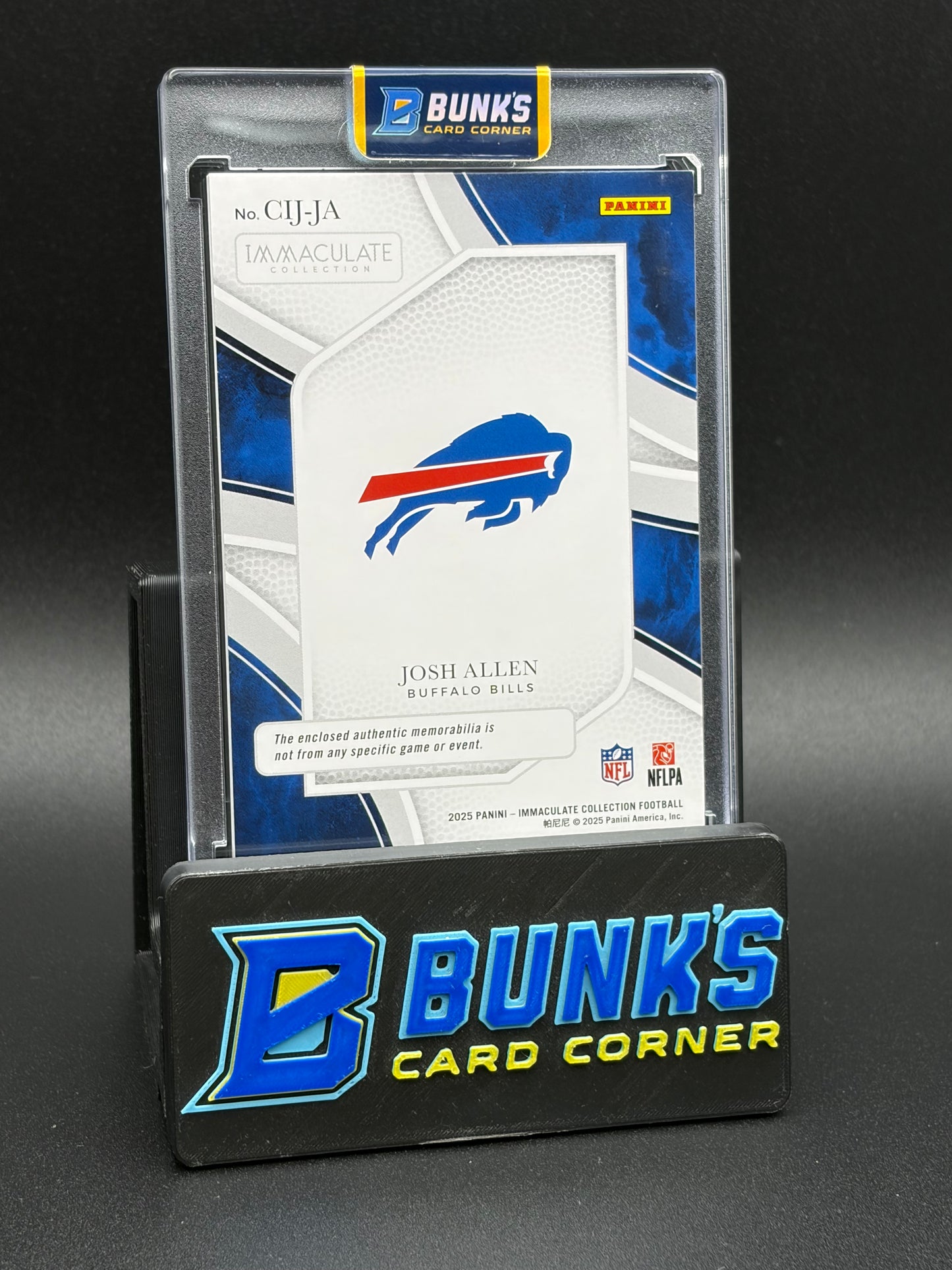 2025 Josh Allen Immaculate Collect Clearly Patch 2/49