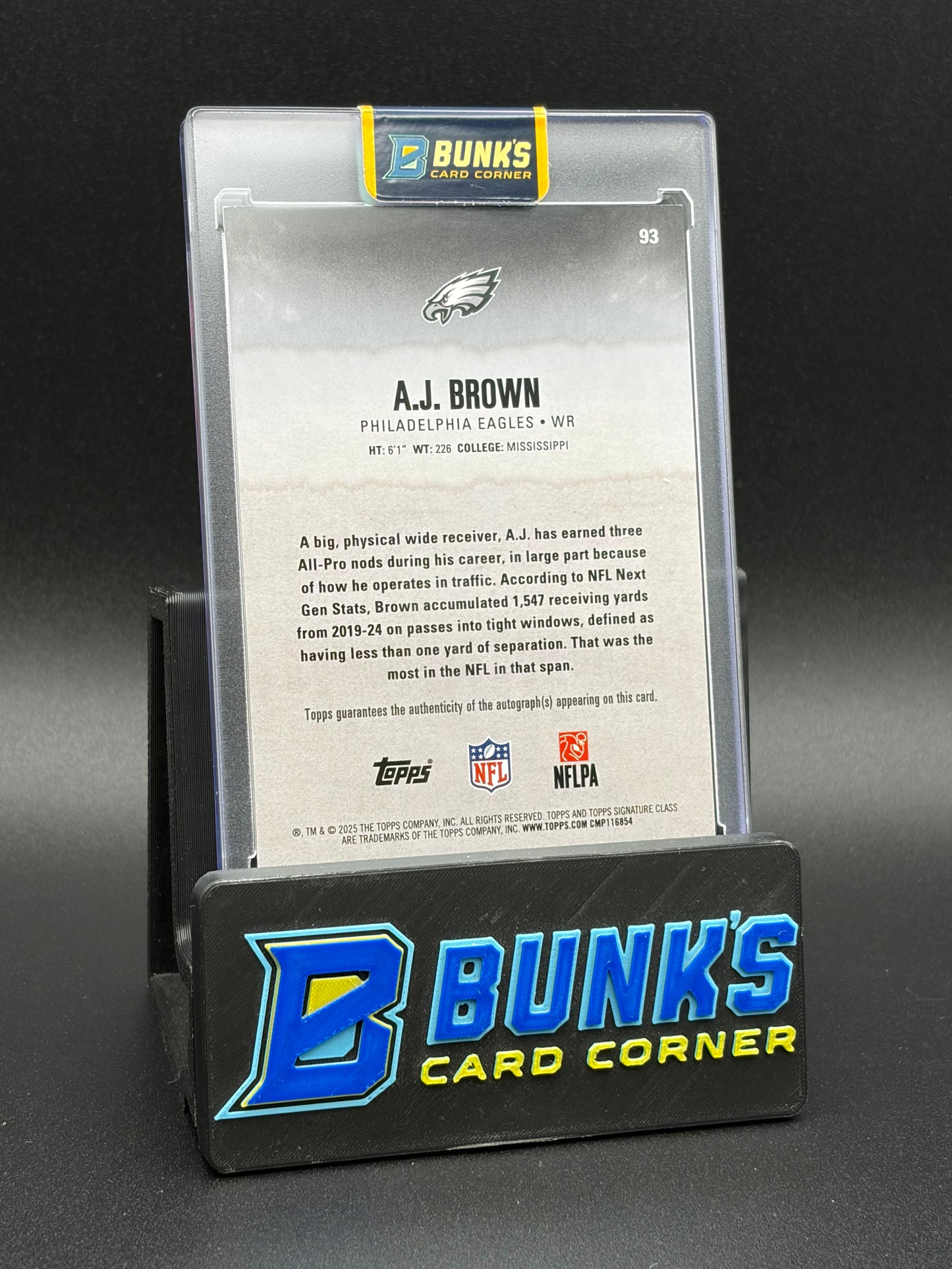 2025 AJ Brown Auto Topps Signature Class 119/225