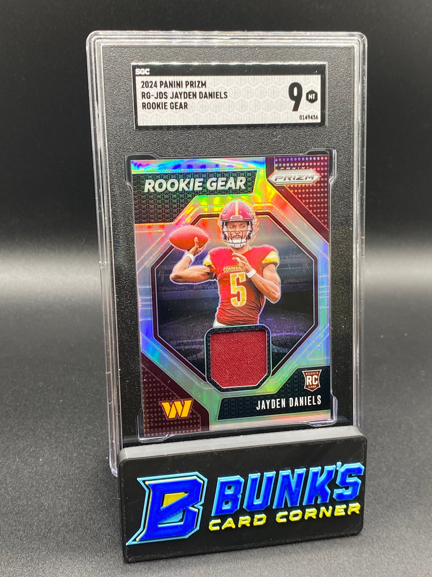 2024 Jayden Daniels Rookie Gear SGC 9 (Box A19)