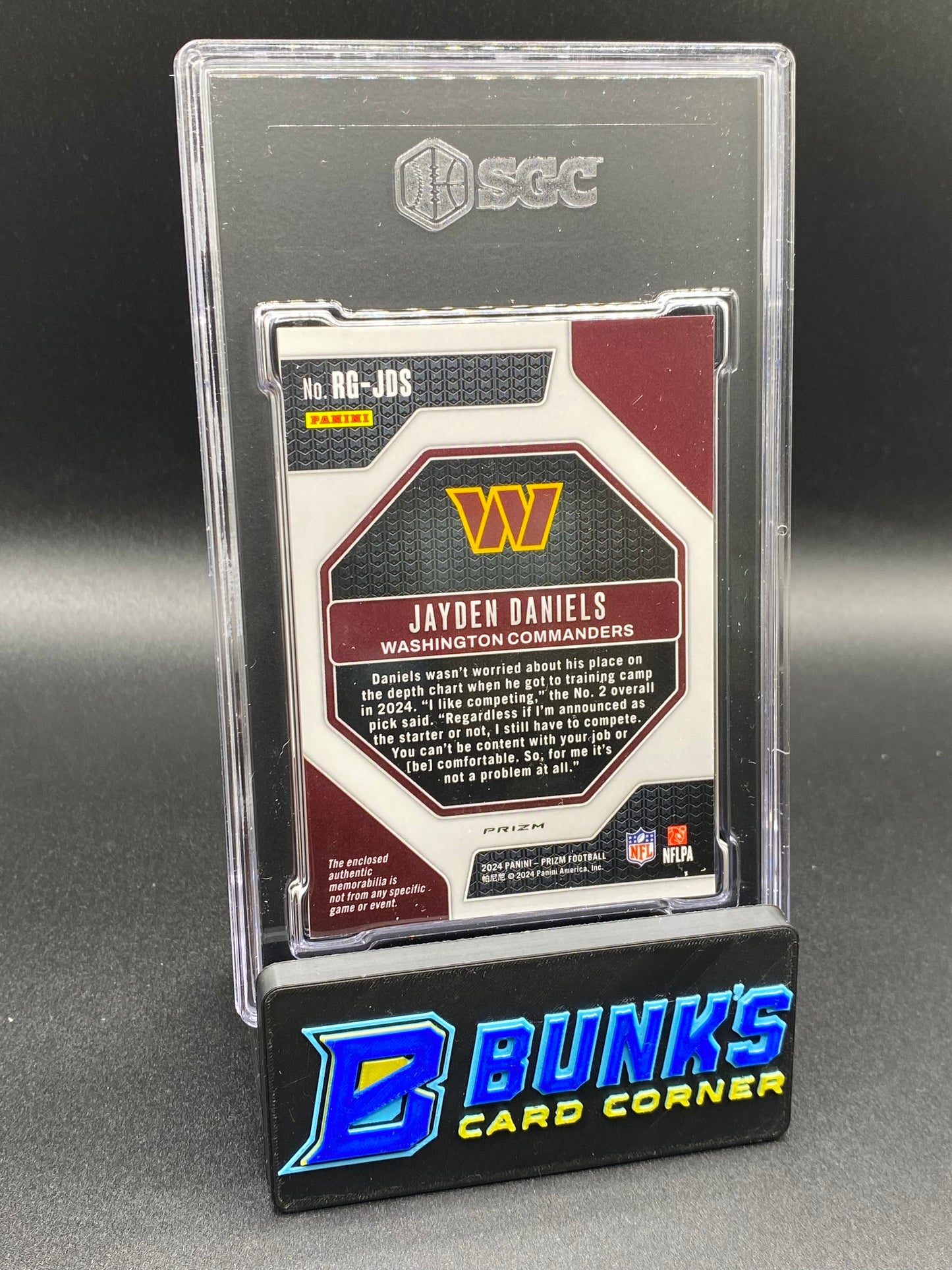 2024 Jayden Daniels Rookie Gear SGC 9 (Box A19)