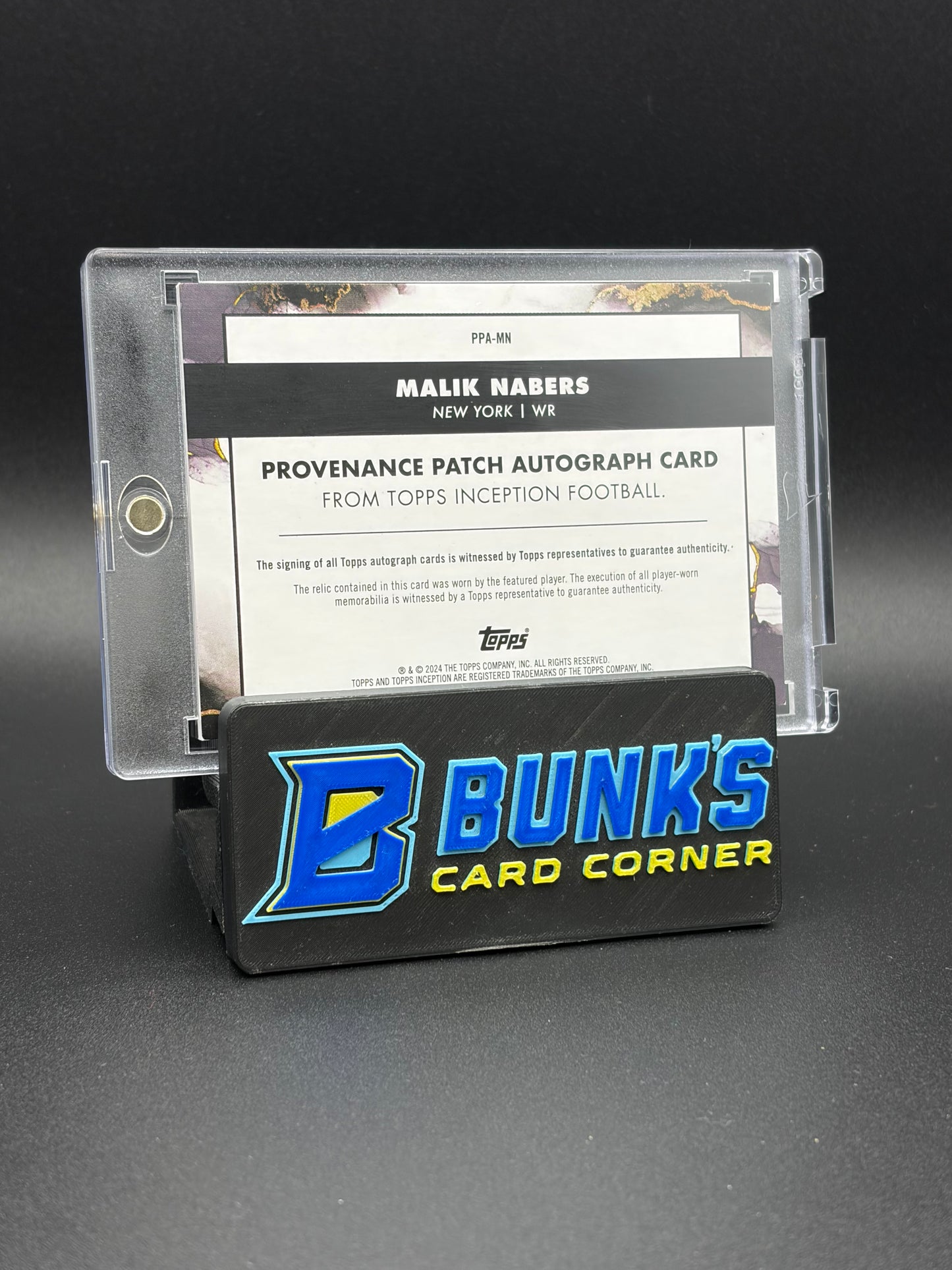 2024 Malik Nabers Provenance Patch Auto Topps Inception 46/50 RC