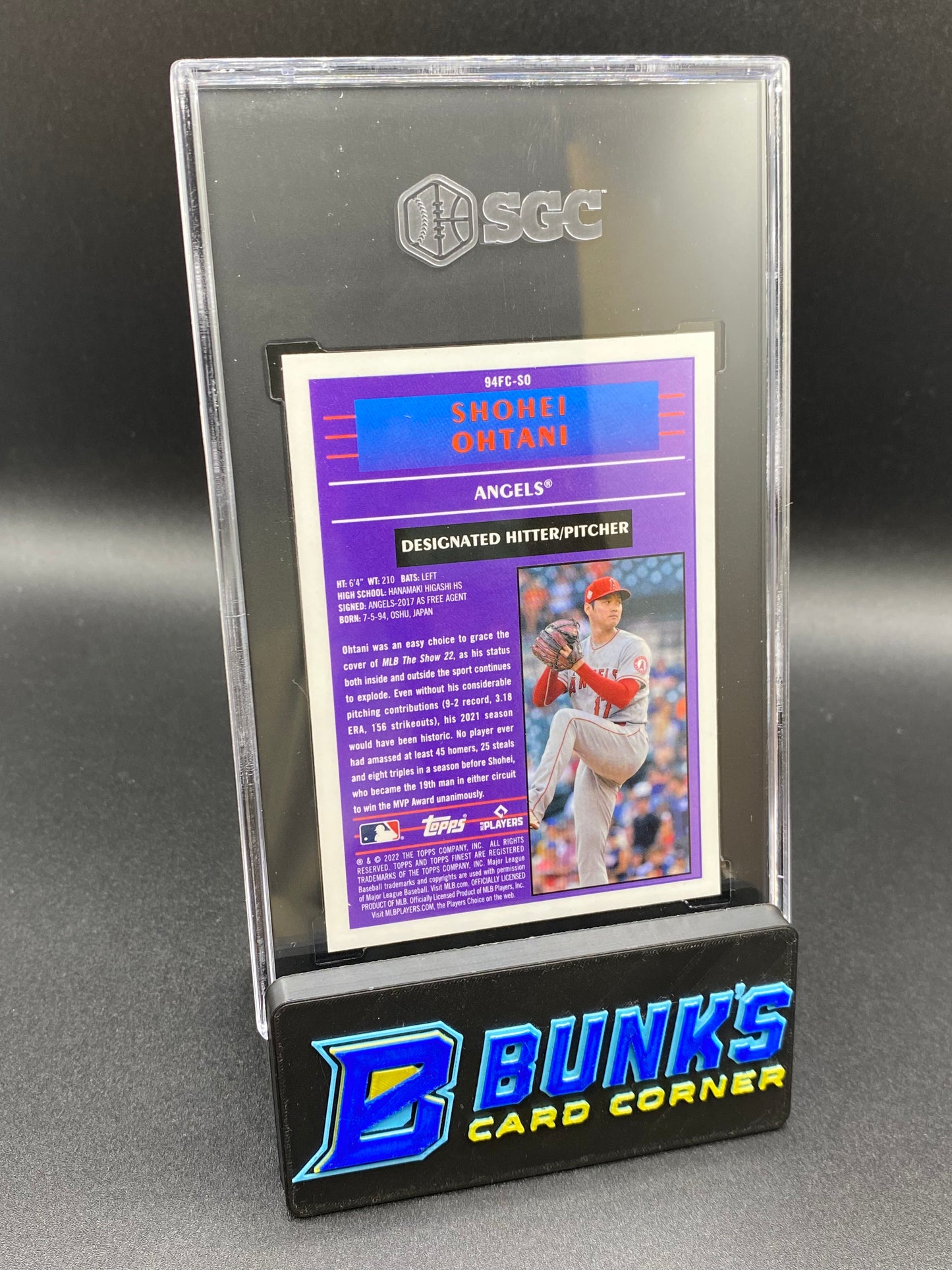 2022 Shohei Ohtani '94 Finest Cornerstone SGC 9.5 (Box B68)