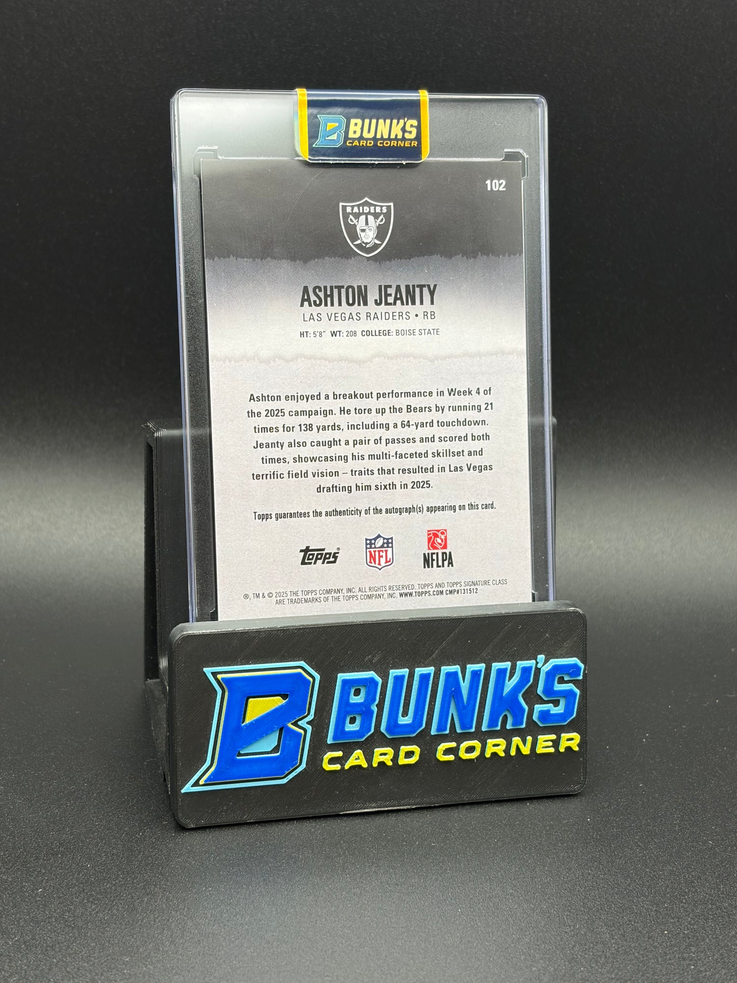 2025 Ashton Jeanty Auto Rookie Topps Collect 18/275