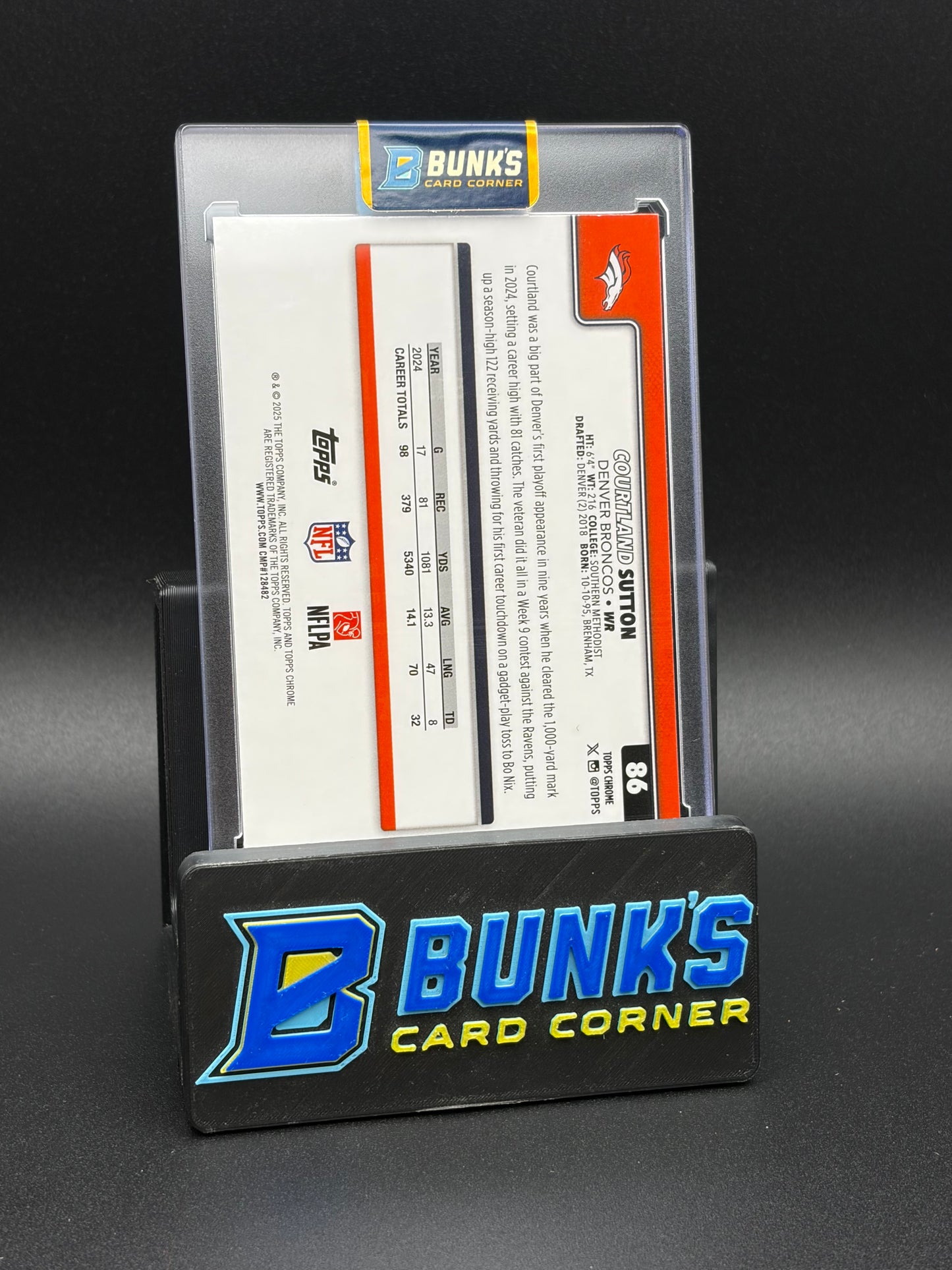 2025 Courtland Sutton Light Bound SSP Topps Chrome