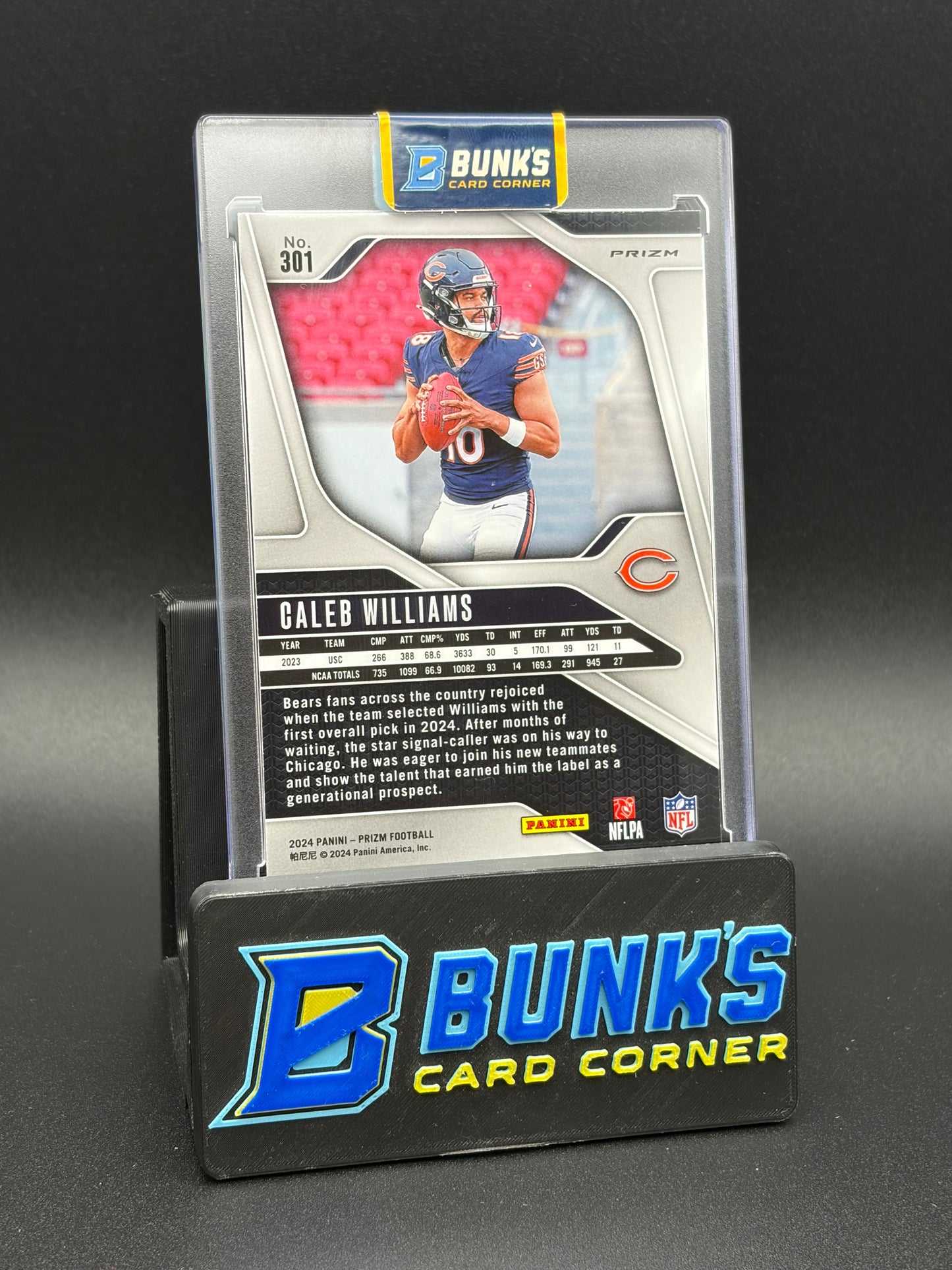 2024 Caleb Williams Prizm Orange Lazer RC