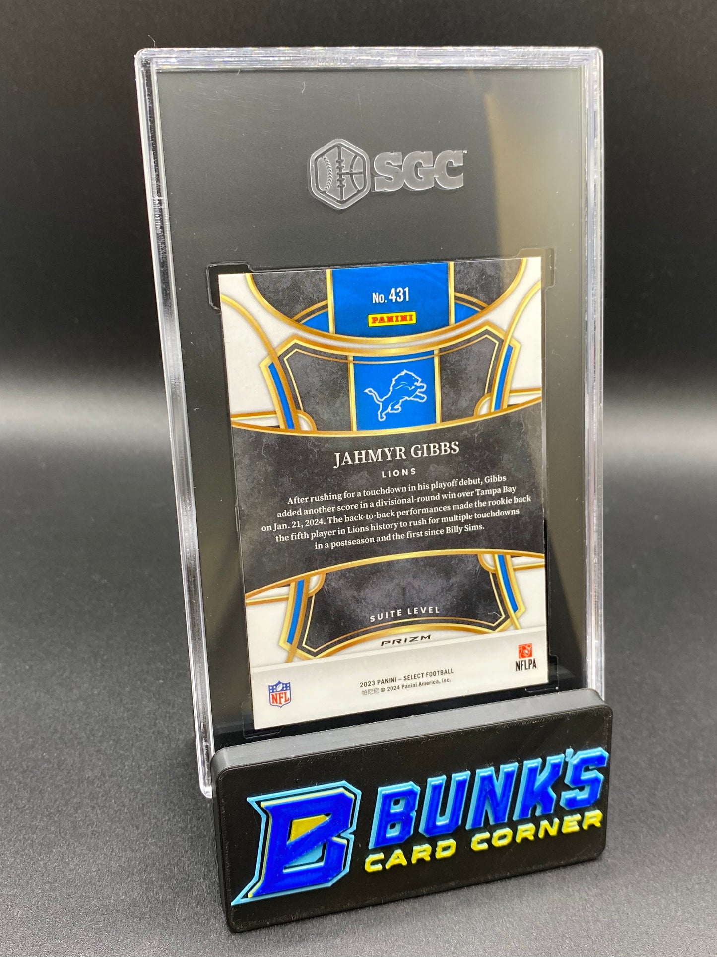 2023 Jahmyr Gibbs Disco Prizm SGC 9.5 (Box B66)