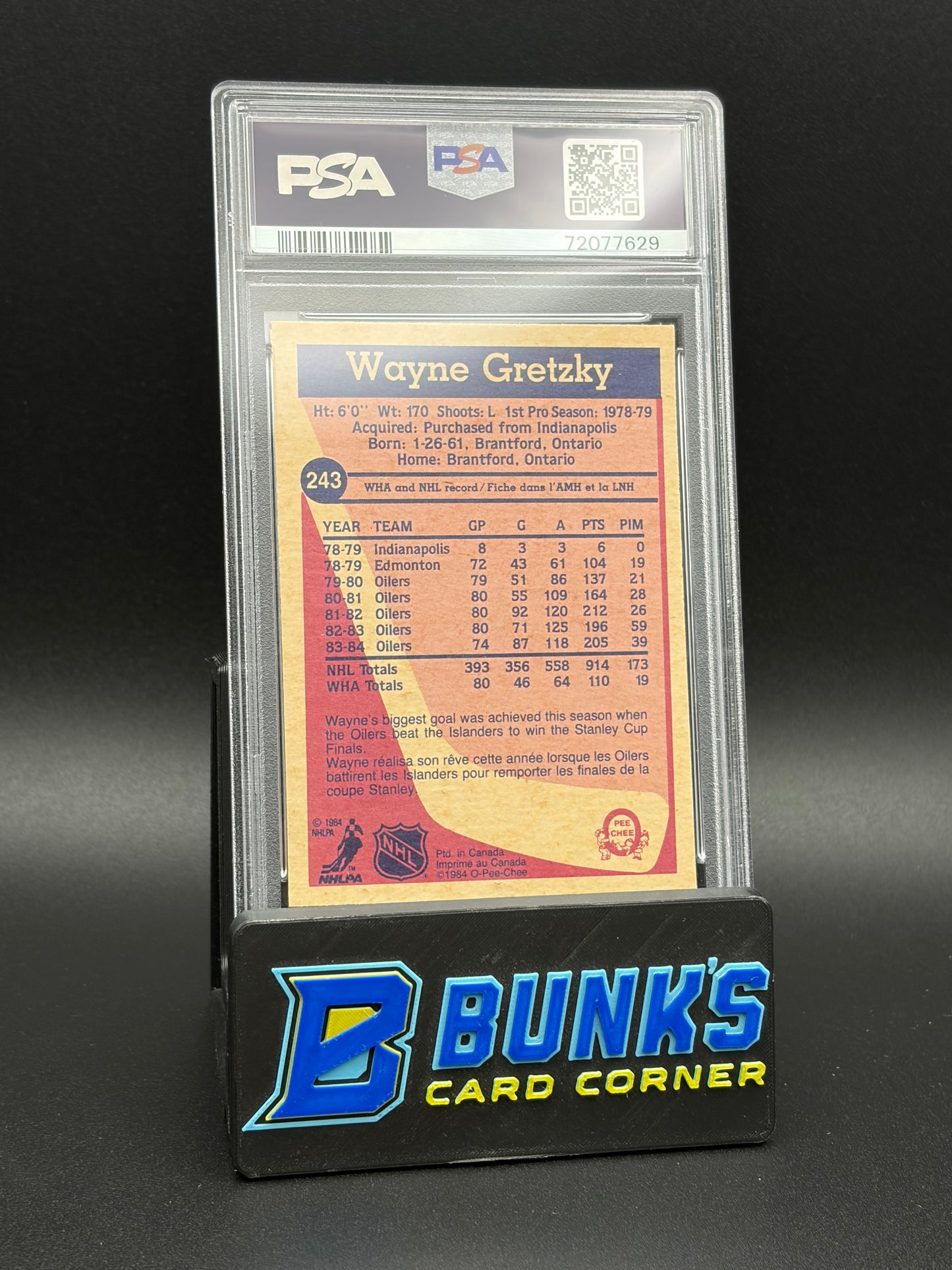 1984 Wayne Gretzky O-Pee-Chee PSA 6