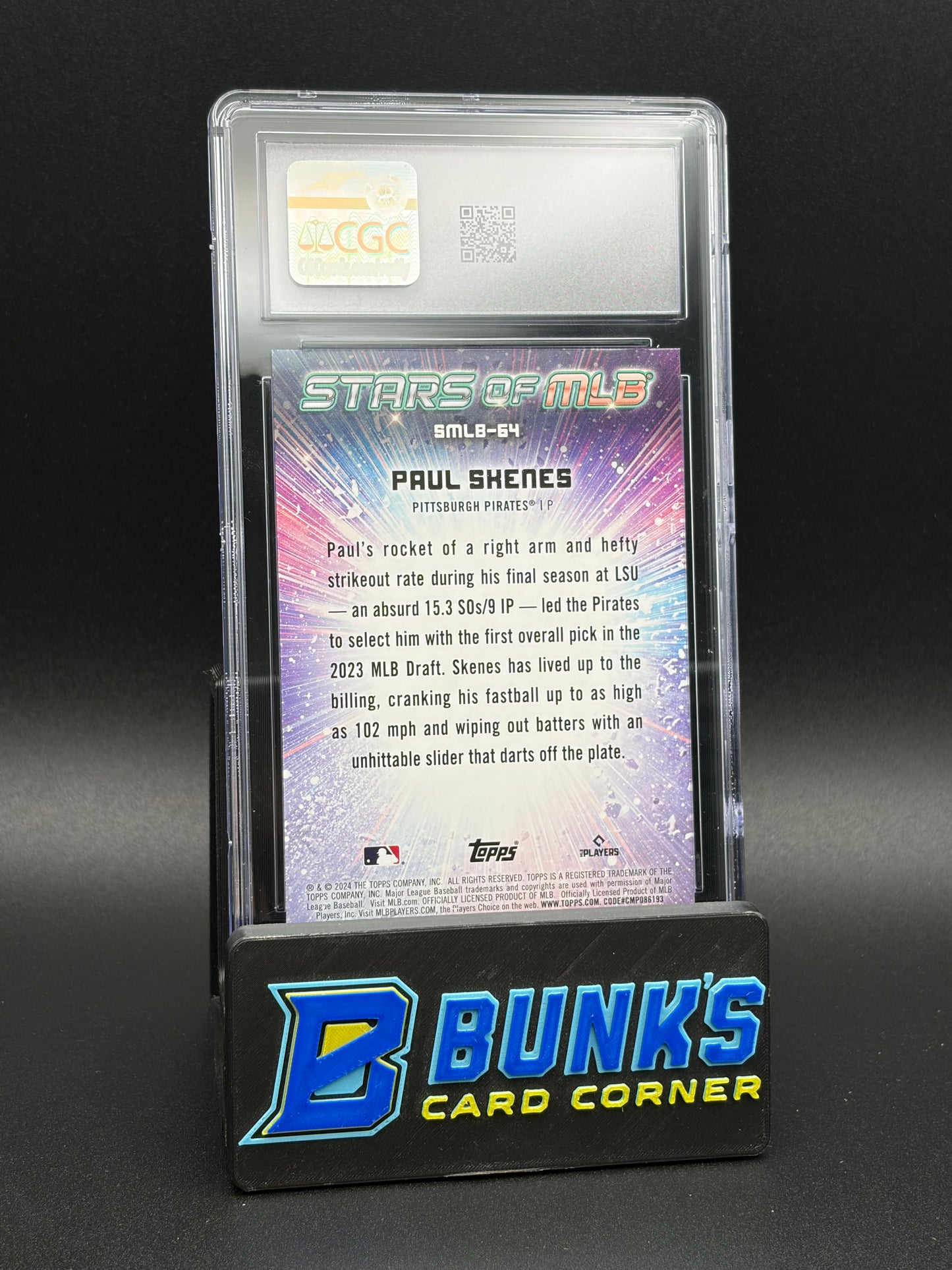 2024 Paul Skenes Stars of MLB Topps Update CGC 10 RC