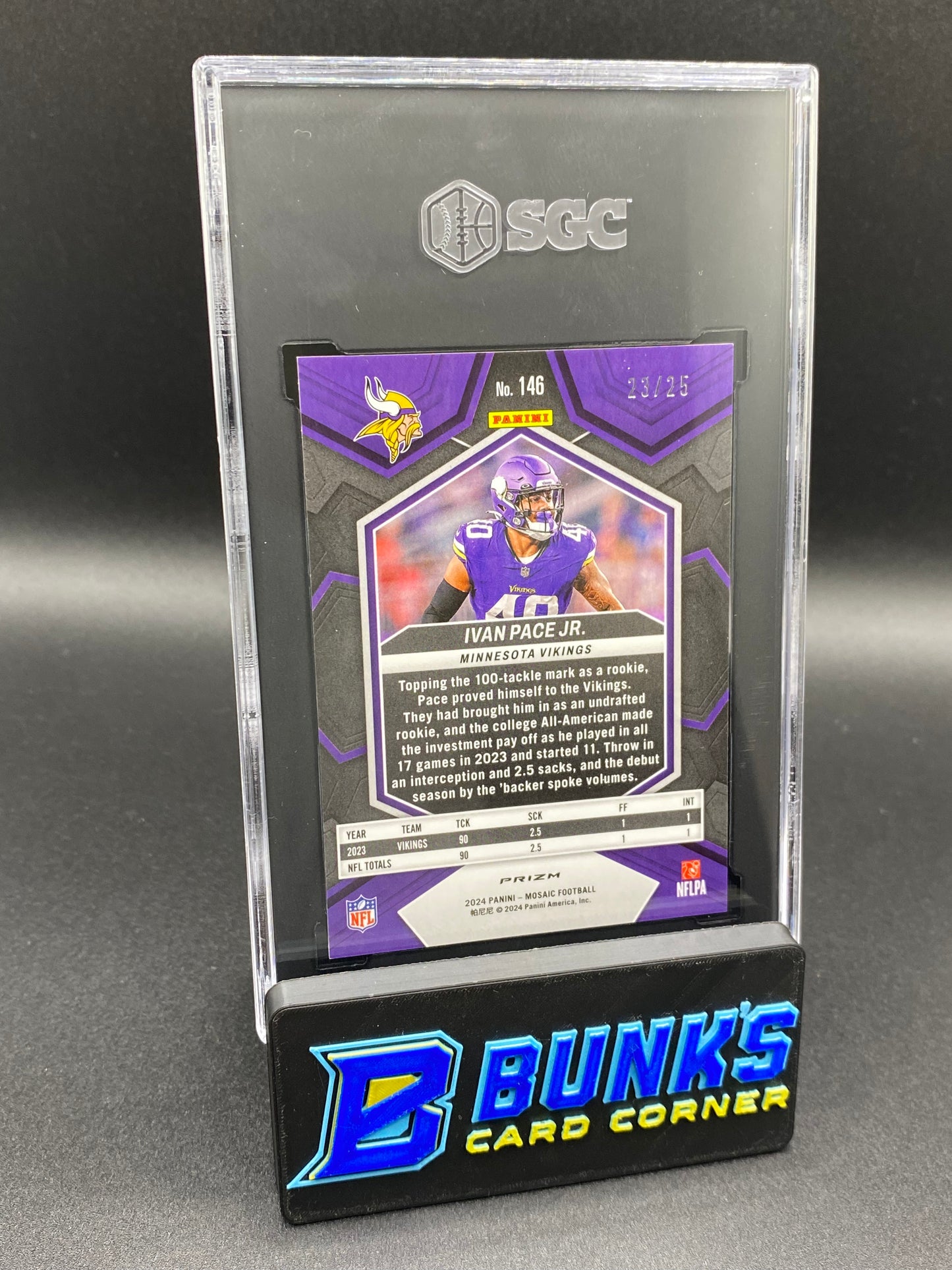 2024 Ivan Pace Jr. White Prizm SGC 10 (Box B66)