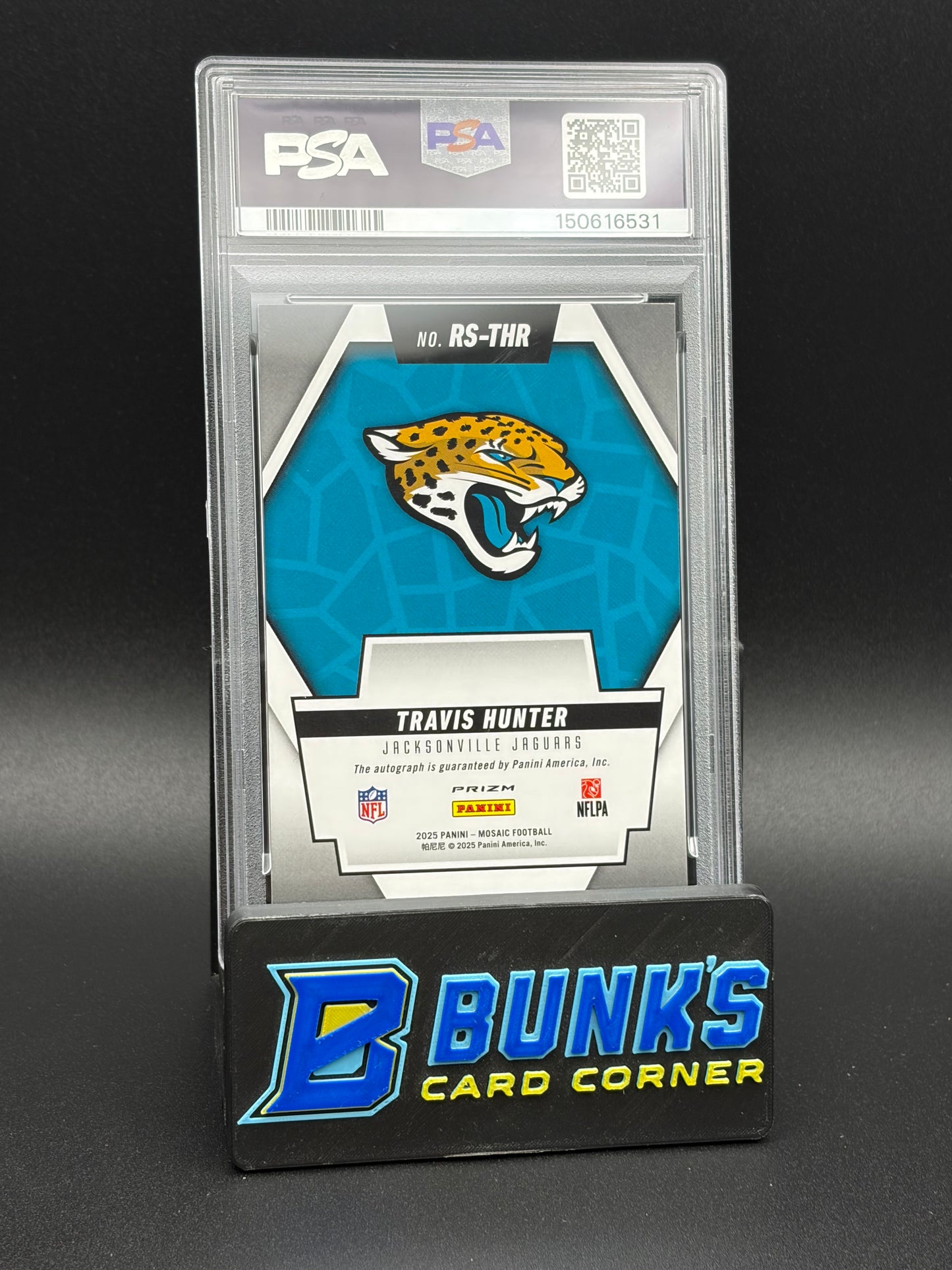 2025 Travis Hunter Rookie Scripts Mosaic PSA 10 Auto 10 RC
