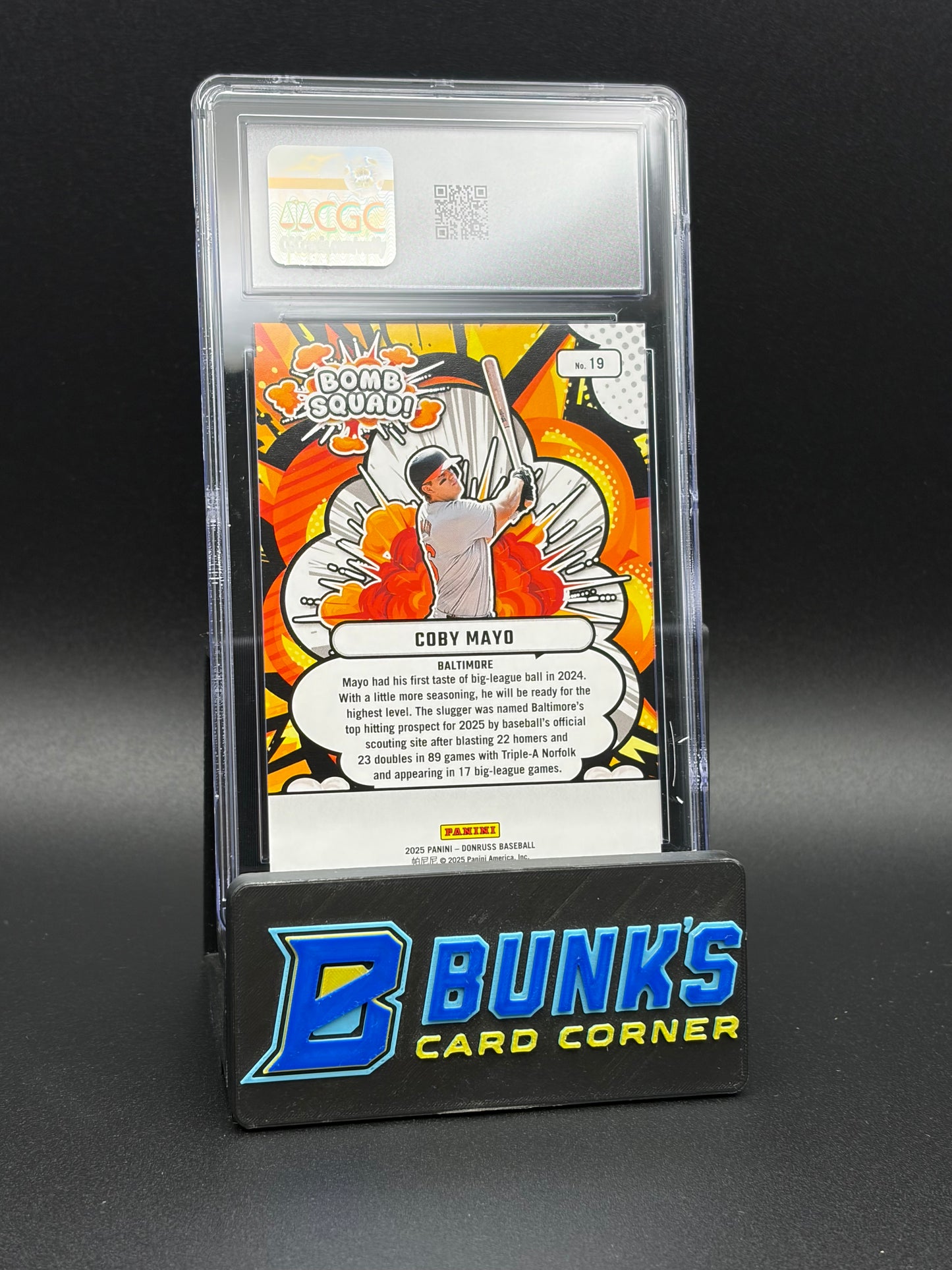 2025 Coby Mayo Red Ice Bomb Squad CGC 10 54/149