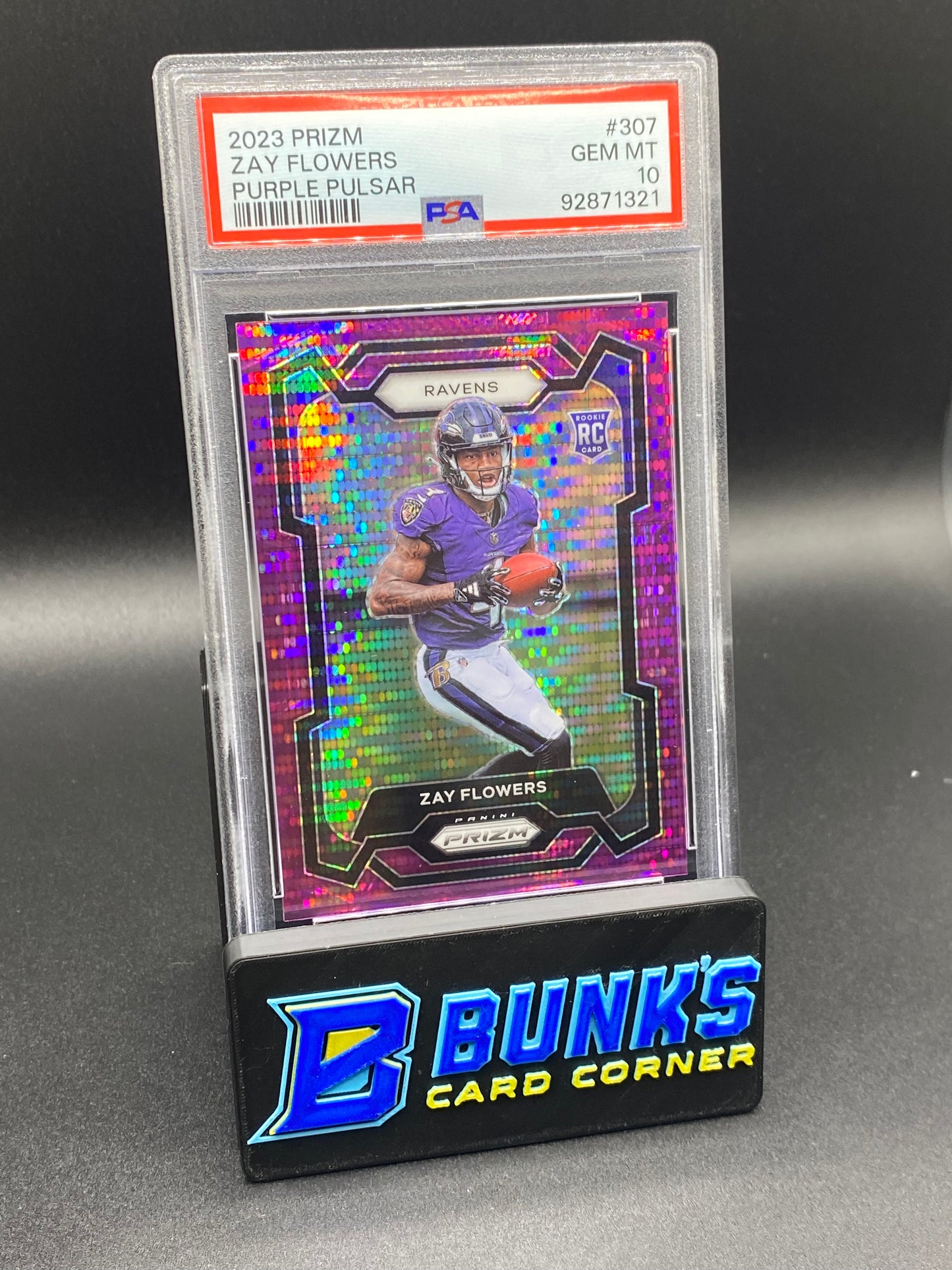2023 Zay Flowers Purple Pulsar PSA 10