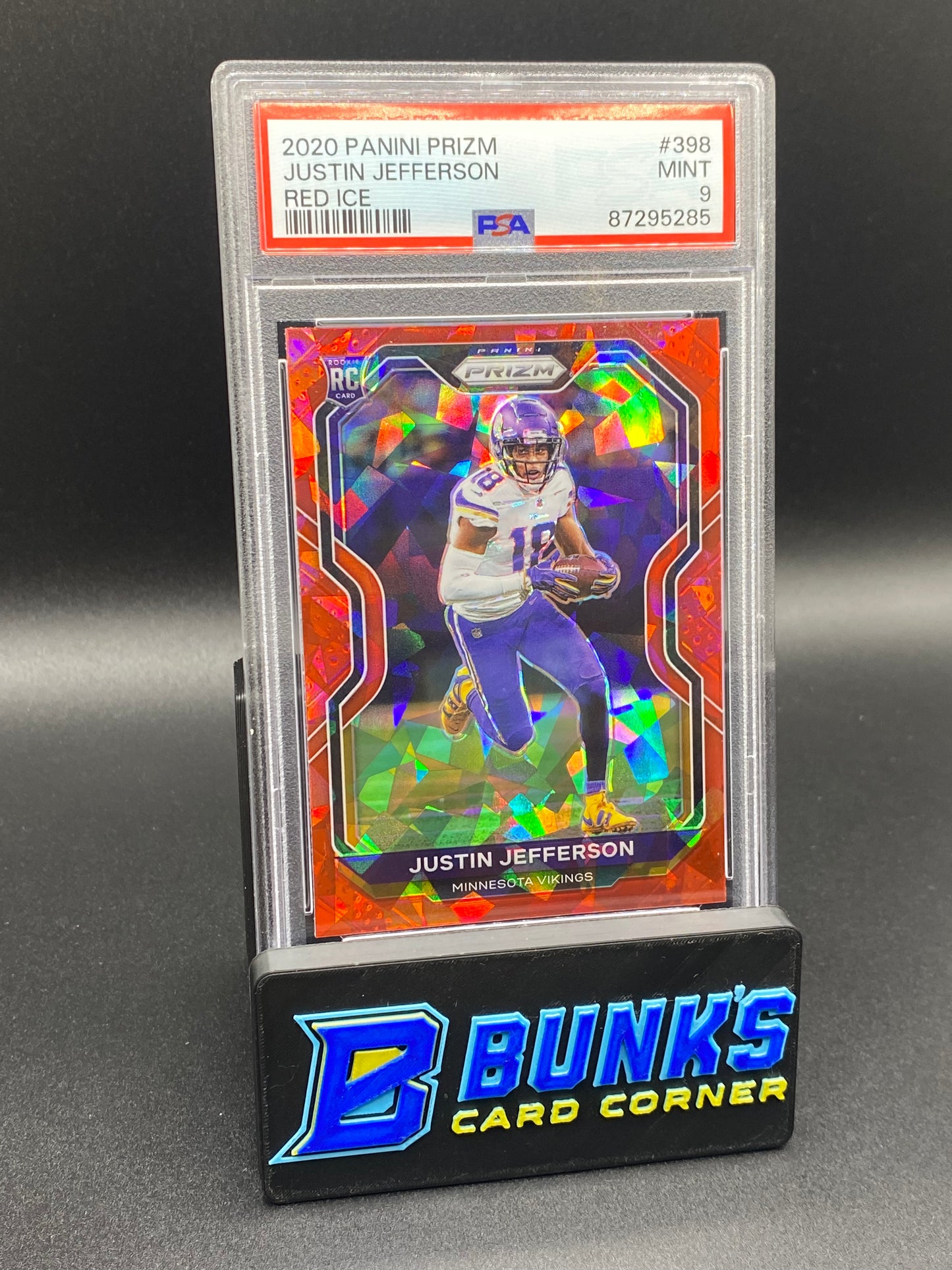 2020 Justin Jefferson Red Ice PSA 9
