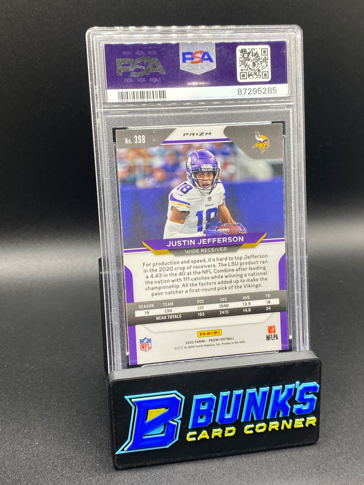 2020 Justin Jefferson Red Ice PSA 9