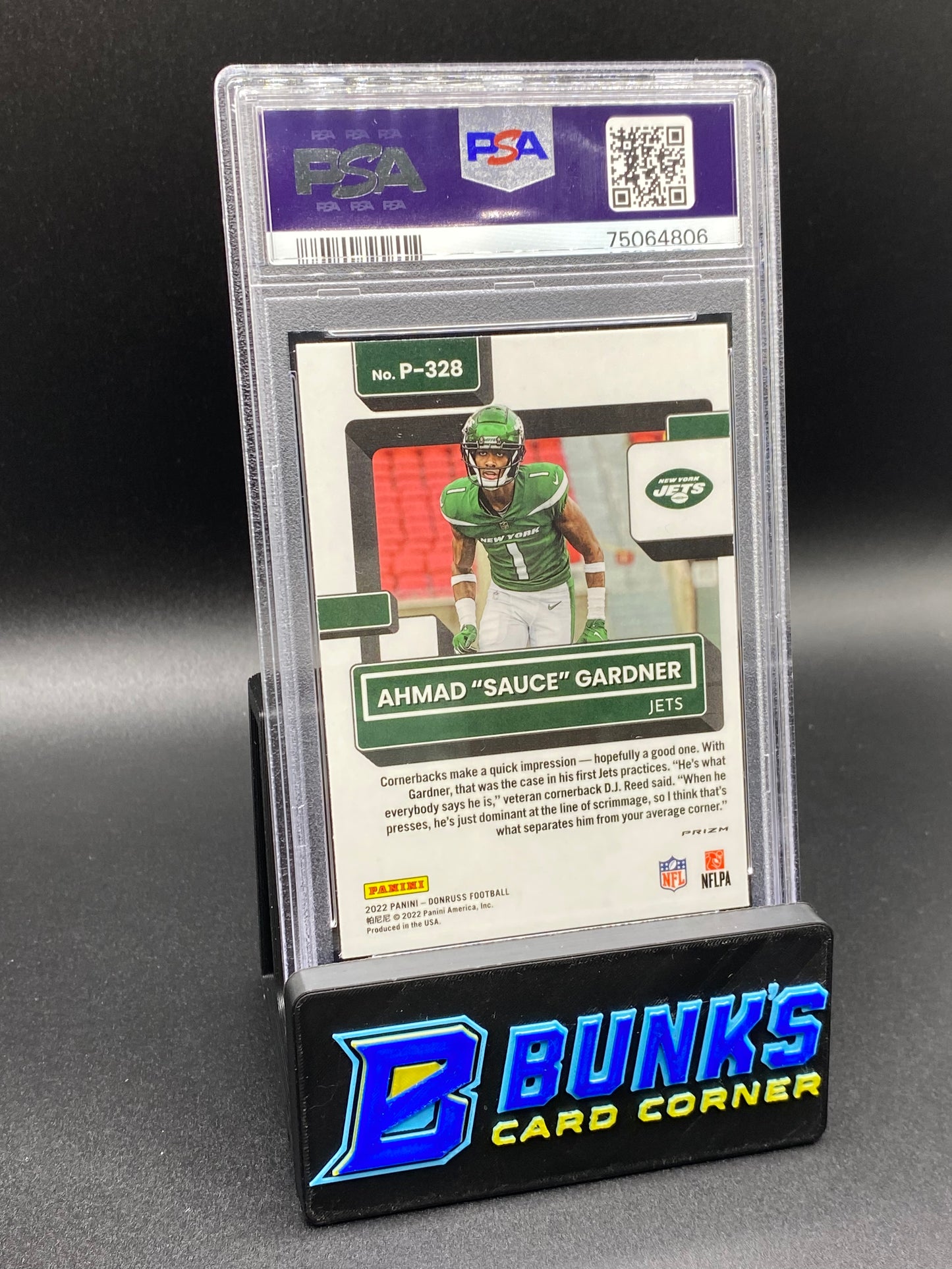 2022 Ahmad "Sauce" Gardner Red and Green PSA 9