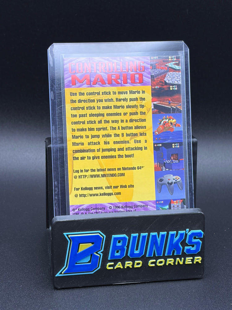 1996 Mario & Big Boo & Bowser & Penguins & Blocks Kellogg's Super Mario 64 3D 5 Cards