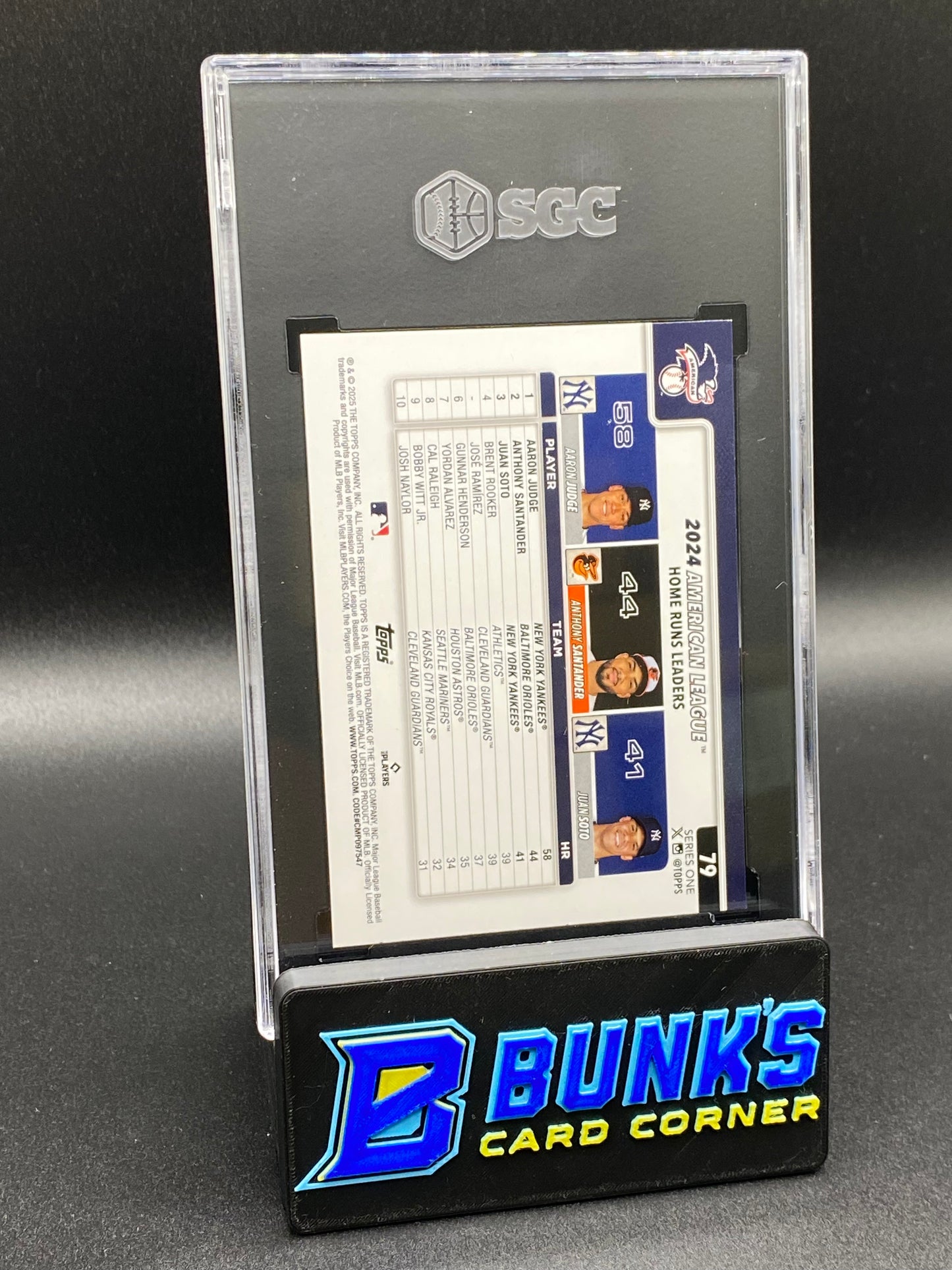 2025 American League Leaders Pink Holo Foil SGC 10
