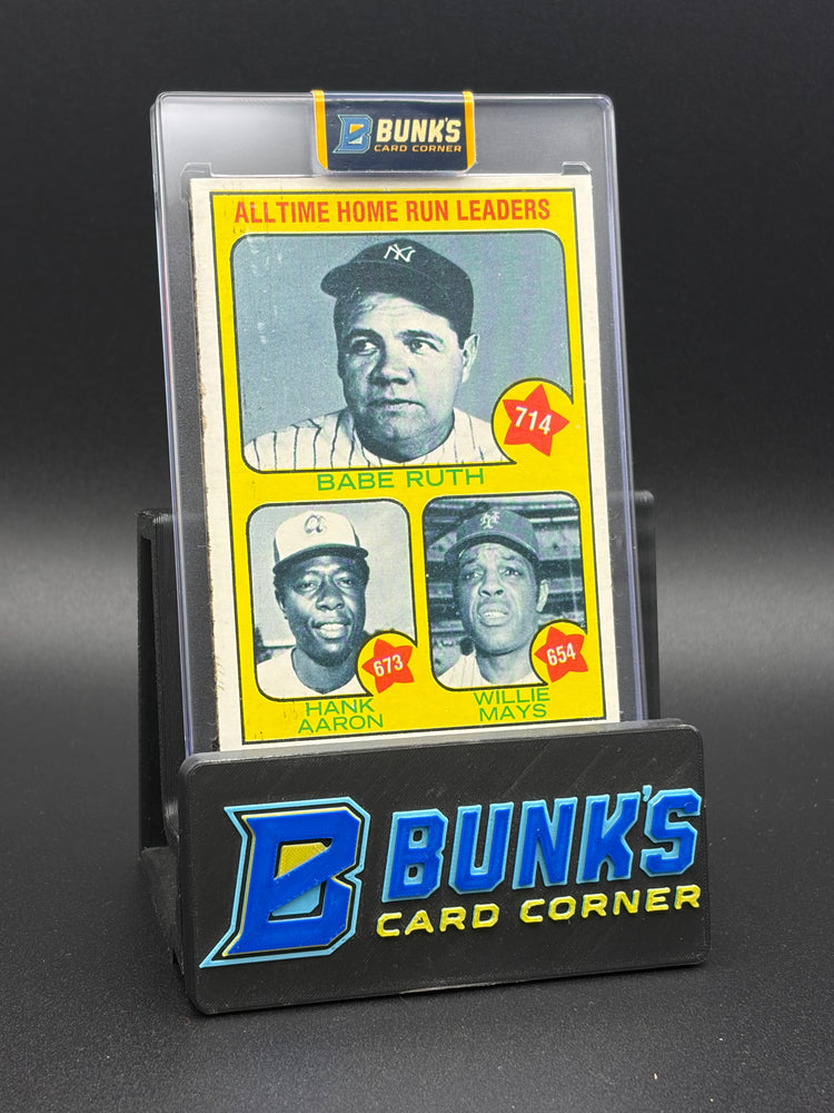 1973 Babe Ruth & Hank Aaron & Willie Mays All Time Home Run Leaders