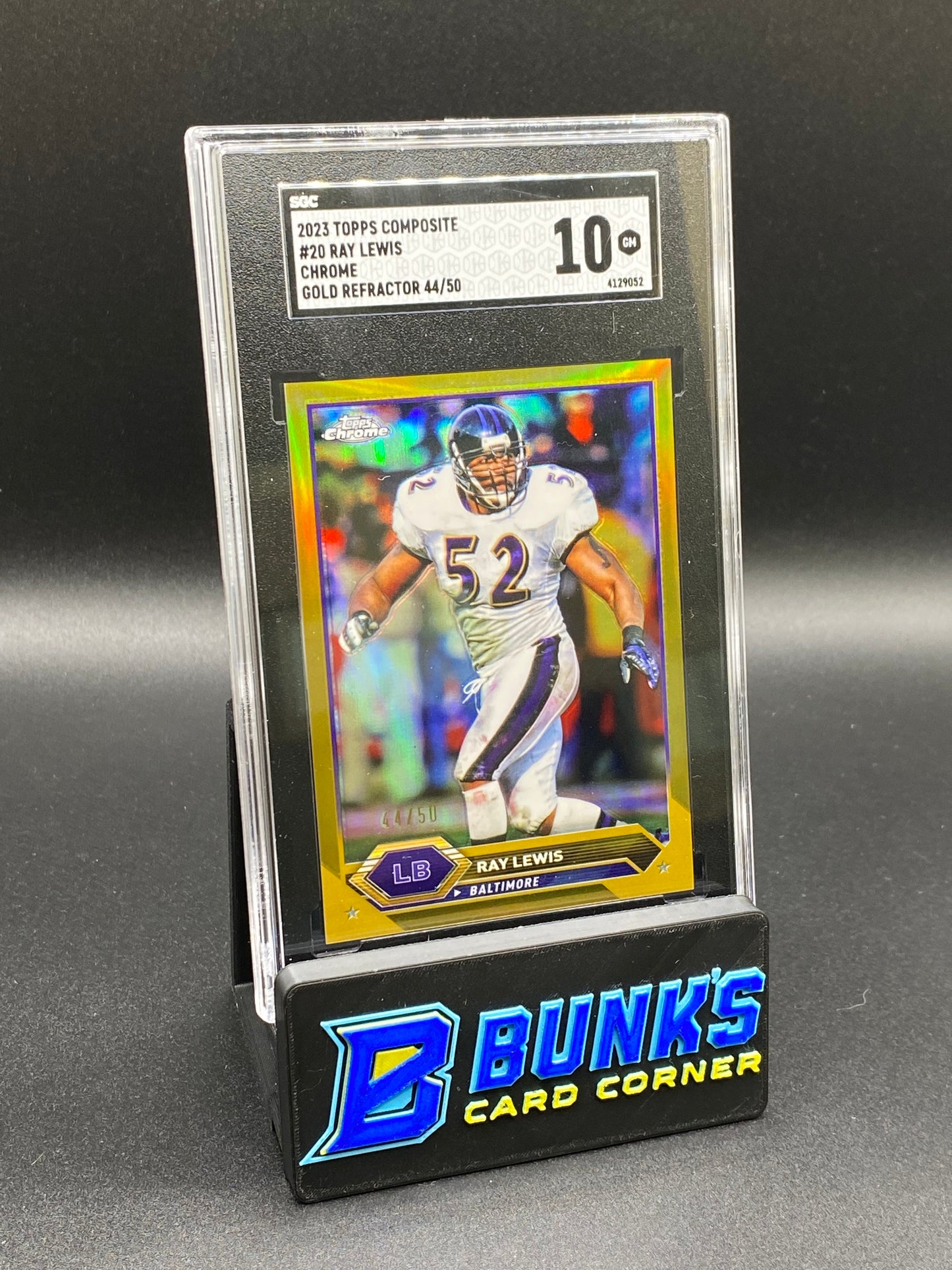 2023 Ray Lewis Chrome Gold Ref. SGC 10