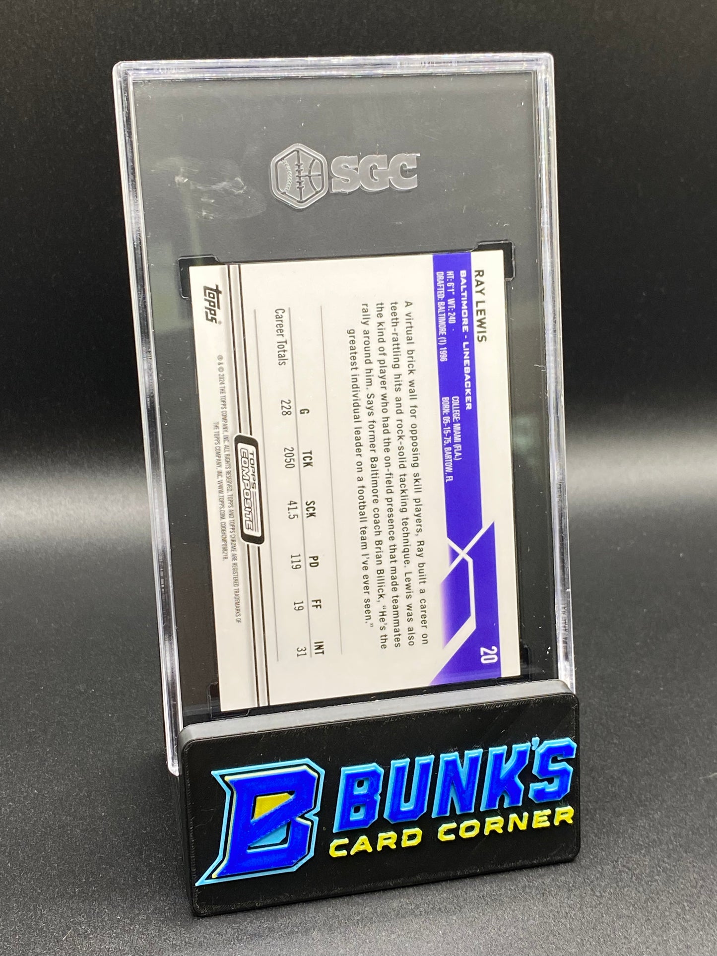 2023 Ray Lewis Chrome Gold Ref. SGC 10