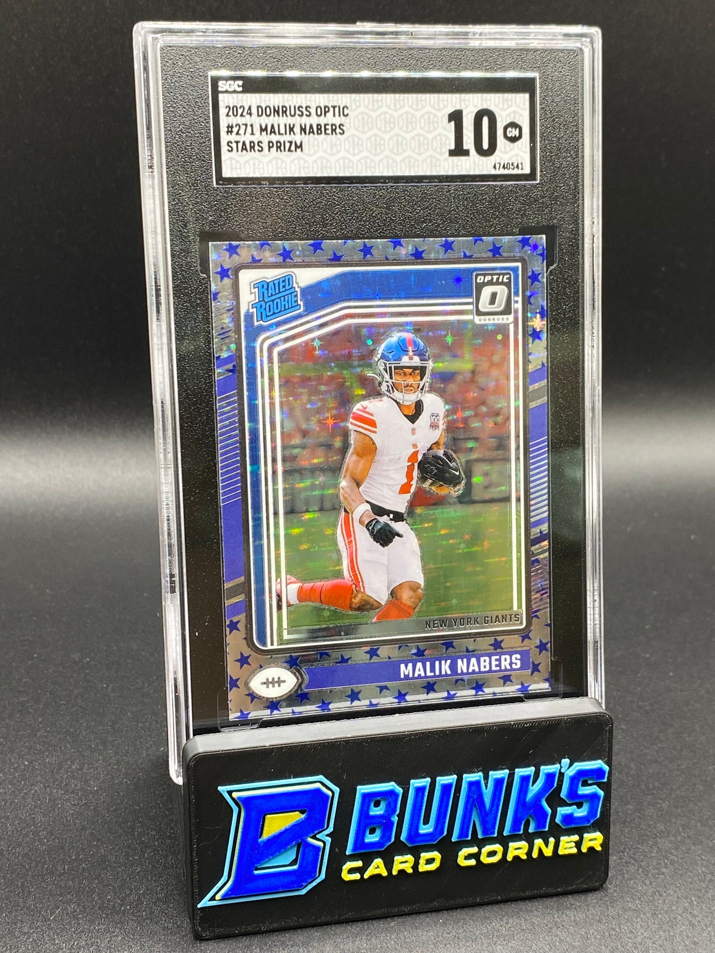 2024 Malik Nabers Stars Prizm SGC 10