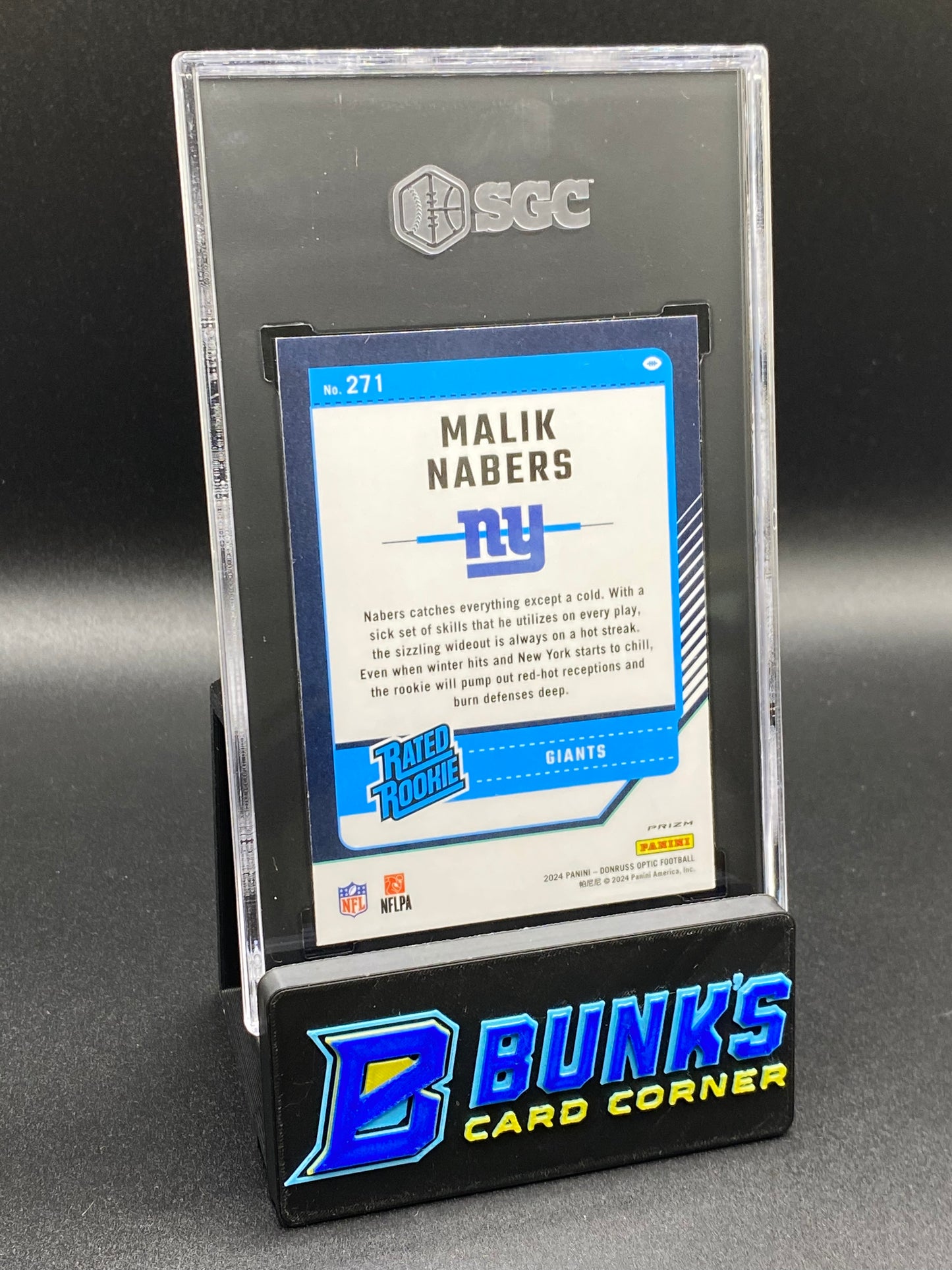 2024 Malik Nabers Stars Prizm SGC 10