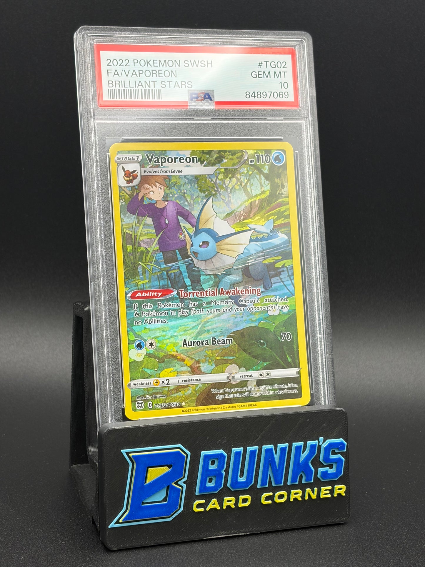 Vaporeon Brilliant Stars PSA 10