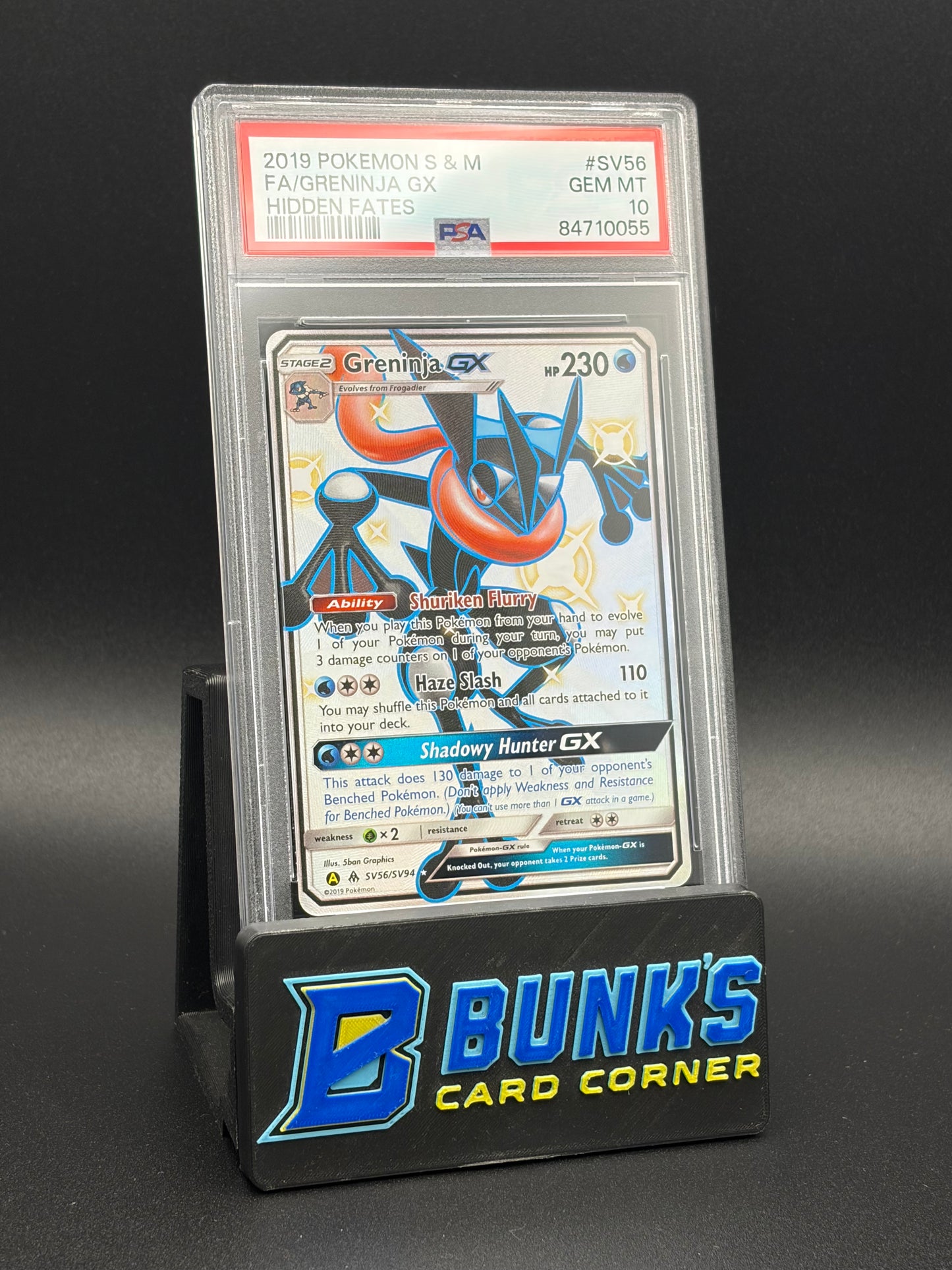 Greninja GX Hidden Fates PSA 10
