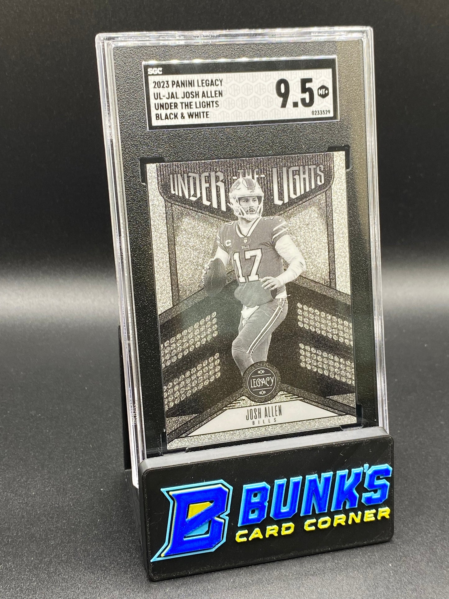 2023 Josh Allen Under The Lights Black & White SGC 9.5