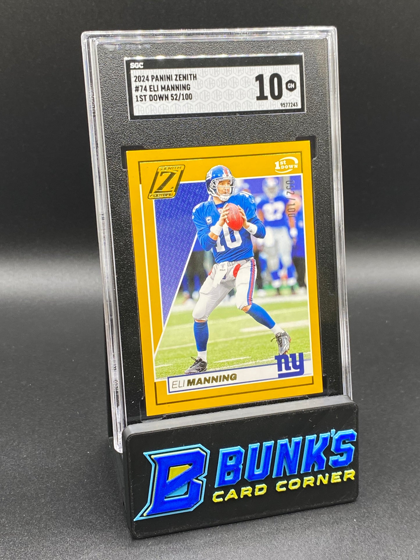 2024 Eli Manning 1st Down 52/100 SGC 10