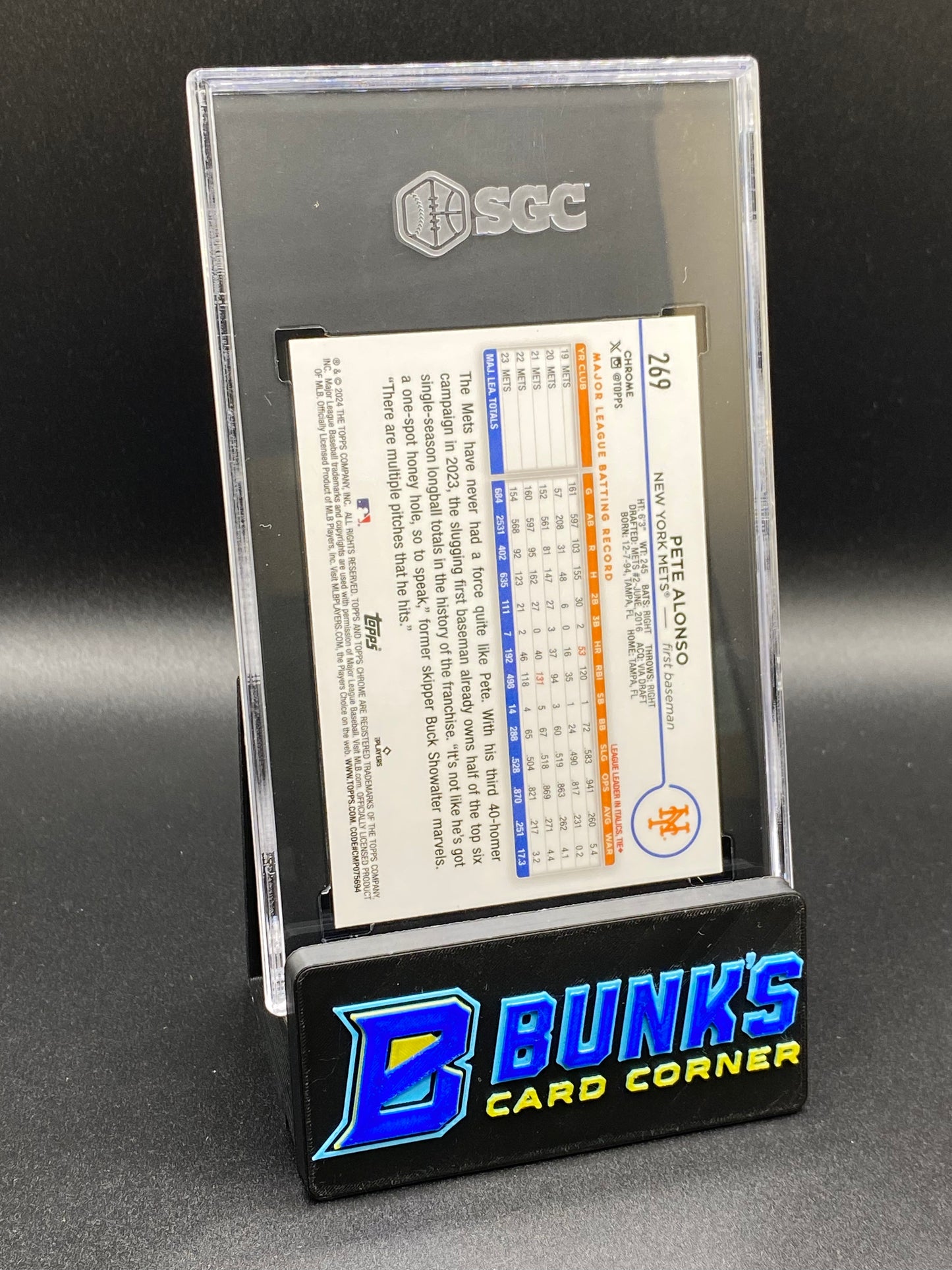 2024 Pete Alonso Orange Ref. 6/25 SGC 10