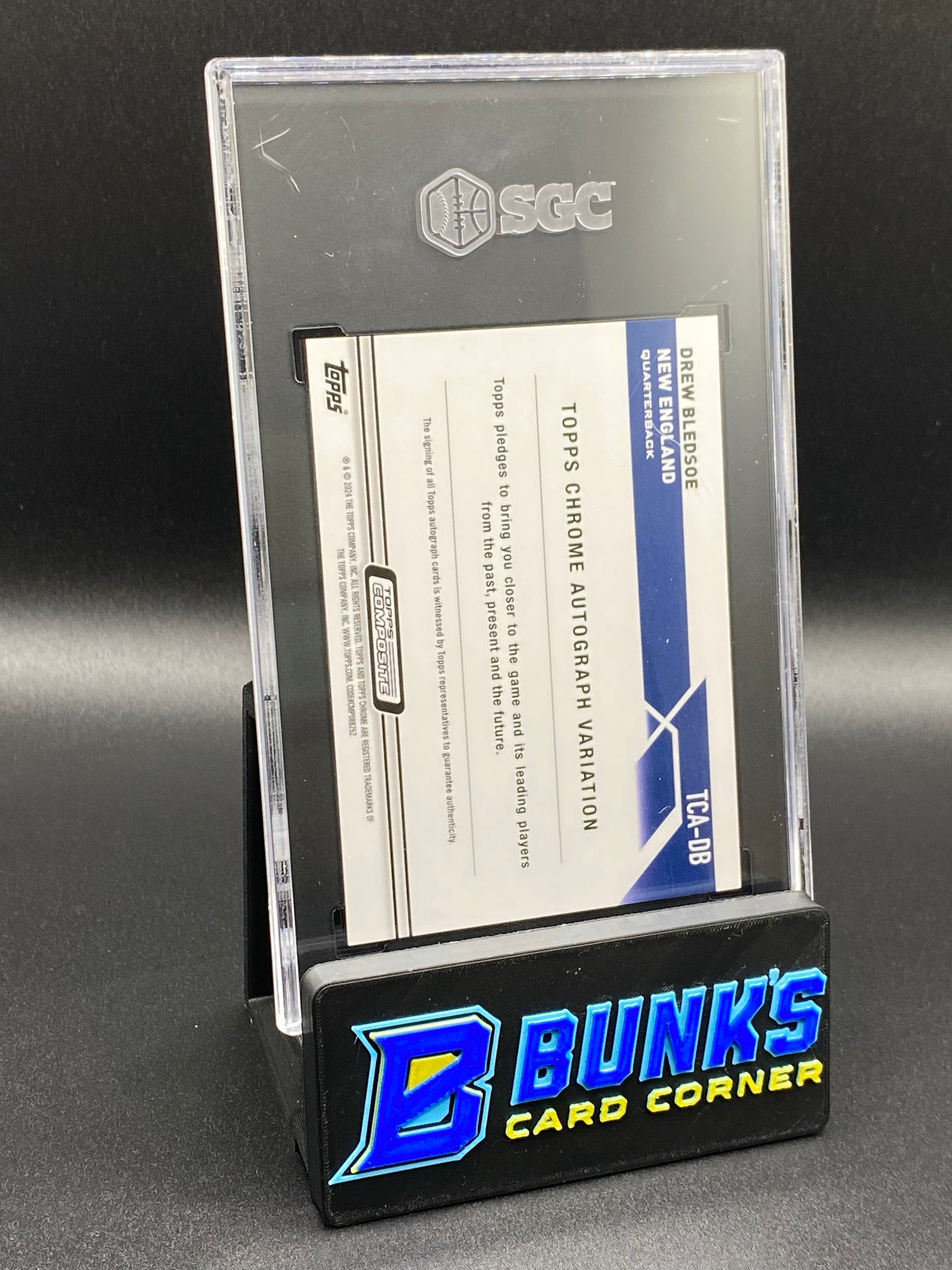 2023 Drew Bledsoe Chrome Auto. Orange Geometric Ref. 11/25 SGC 10/9