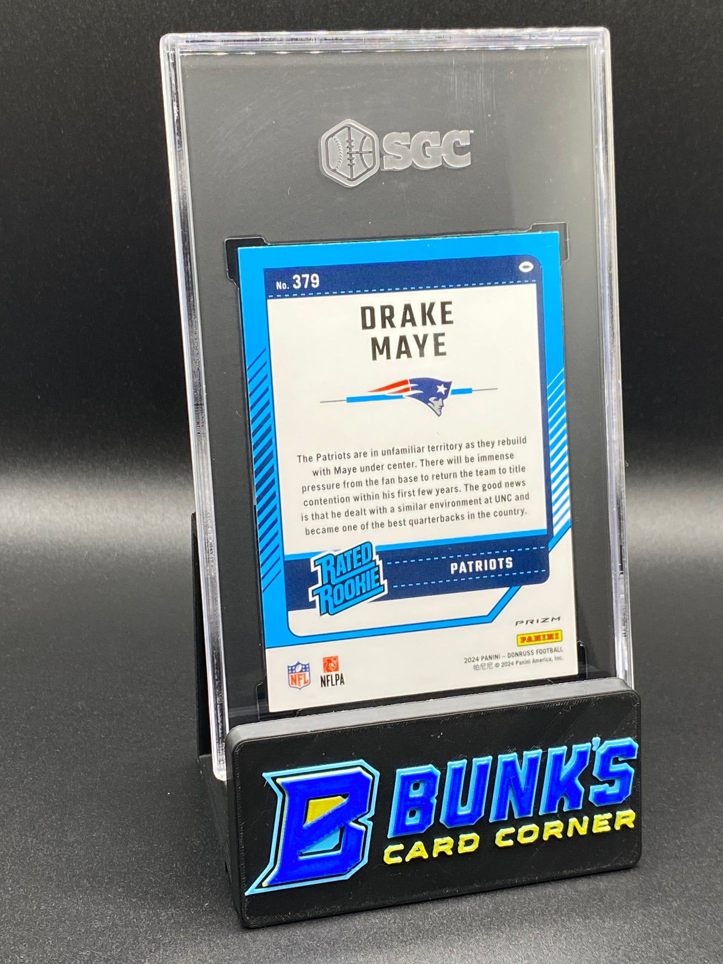 2024 Drake Maye Blue Scope Prizm SGC 10