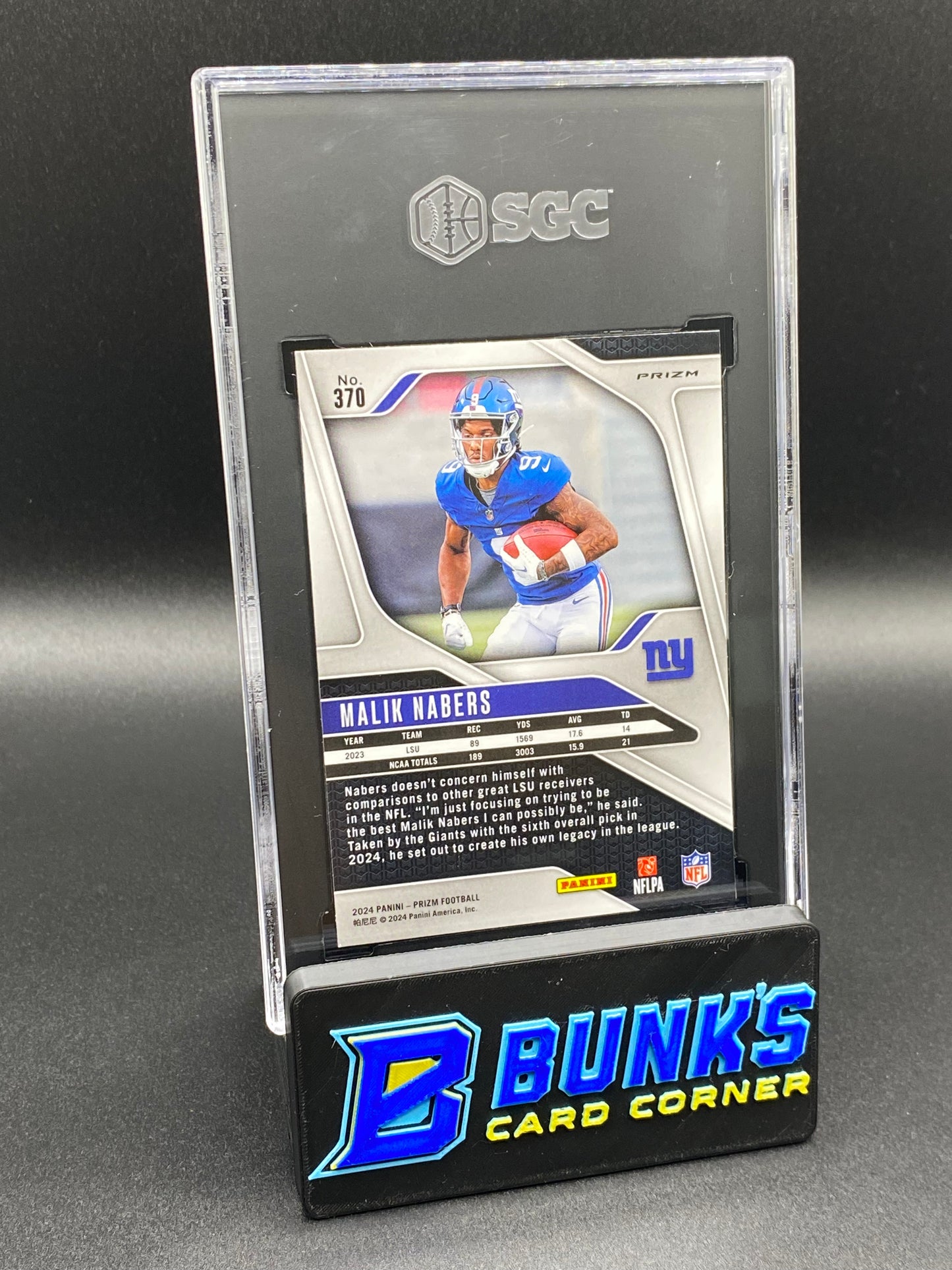 2024 Malik Nabers Red/White/Blue Prizm SGC 10